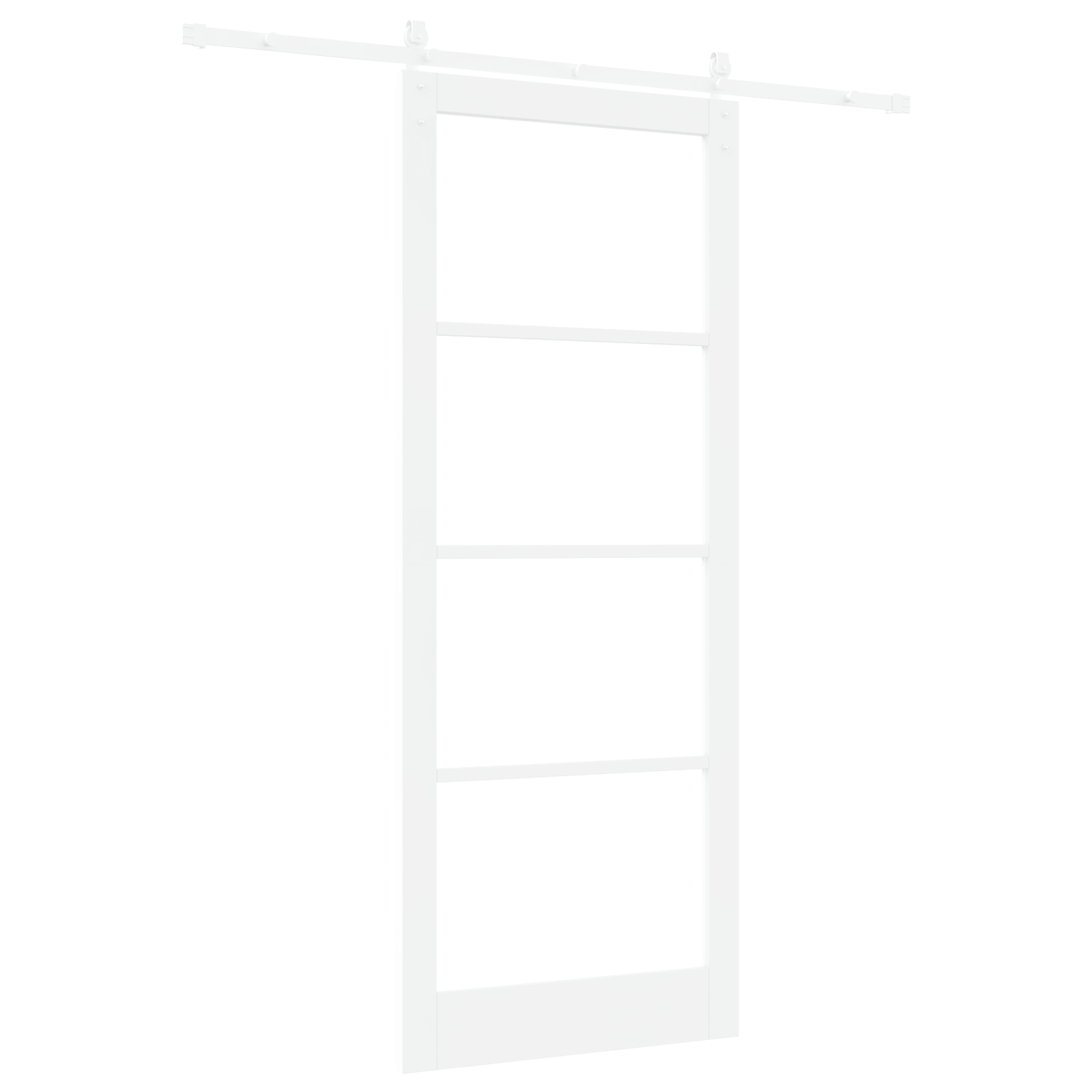 Usa glisanta cu set de accesorii 'ORKDAL'Alb din lemn solid si sticla — imaginea 6