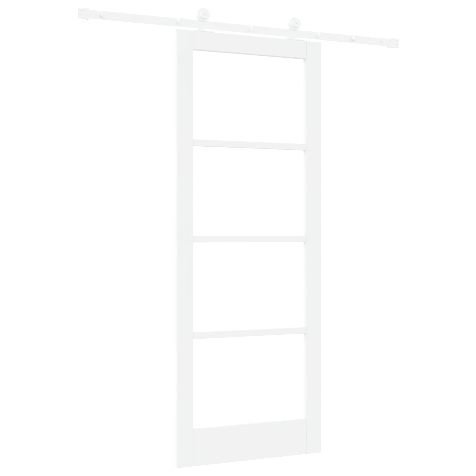 Usa glisanta cu set de fierarie 'ORKDAL'Alb Lemn Solid & Sticla — imaginea 6