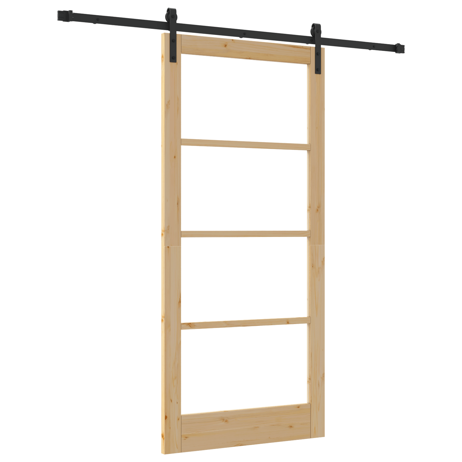 Usa glisanta cu set de accesorii "ORKDAL" Lemn masiv si sticla — imaginea 2