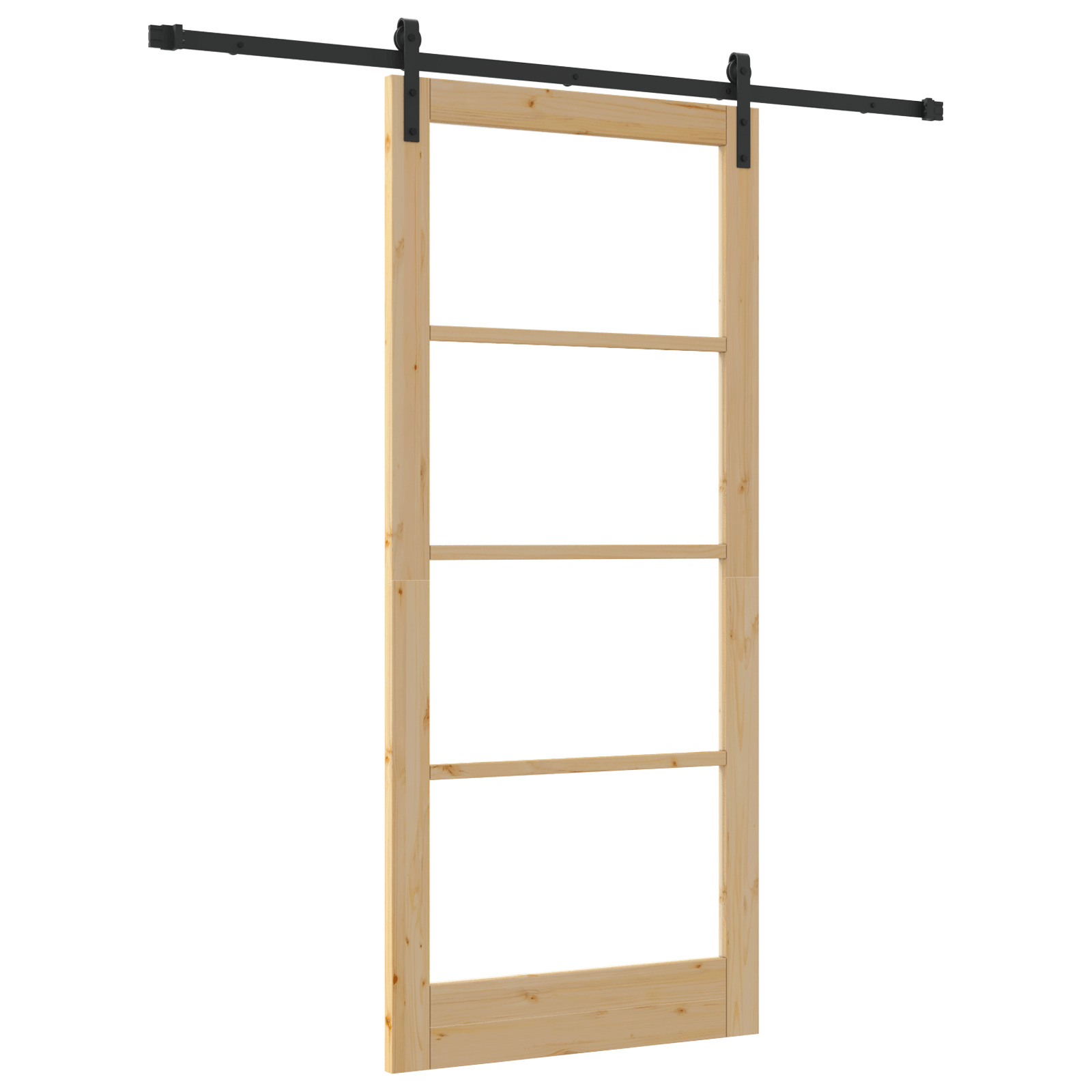 Usa glisanta cu set de hardware 'ORKDAL'din lemn masiv si sticla — imaginea 2