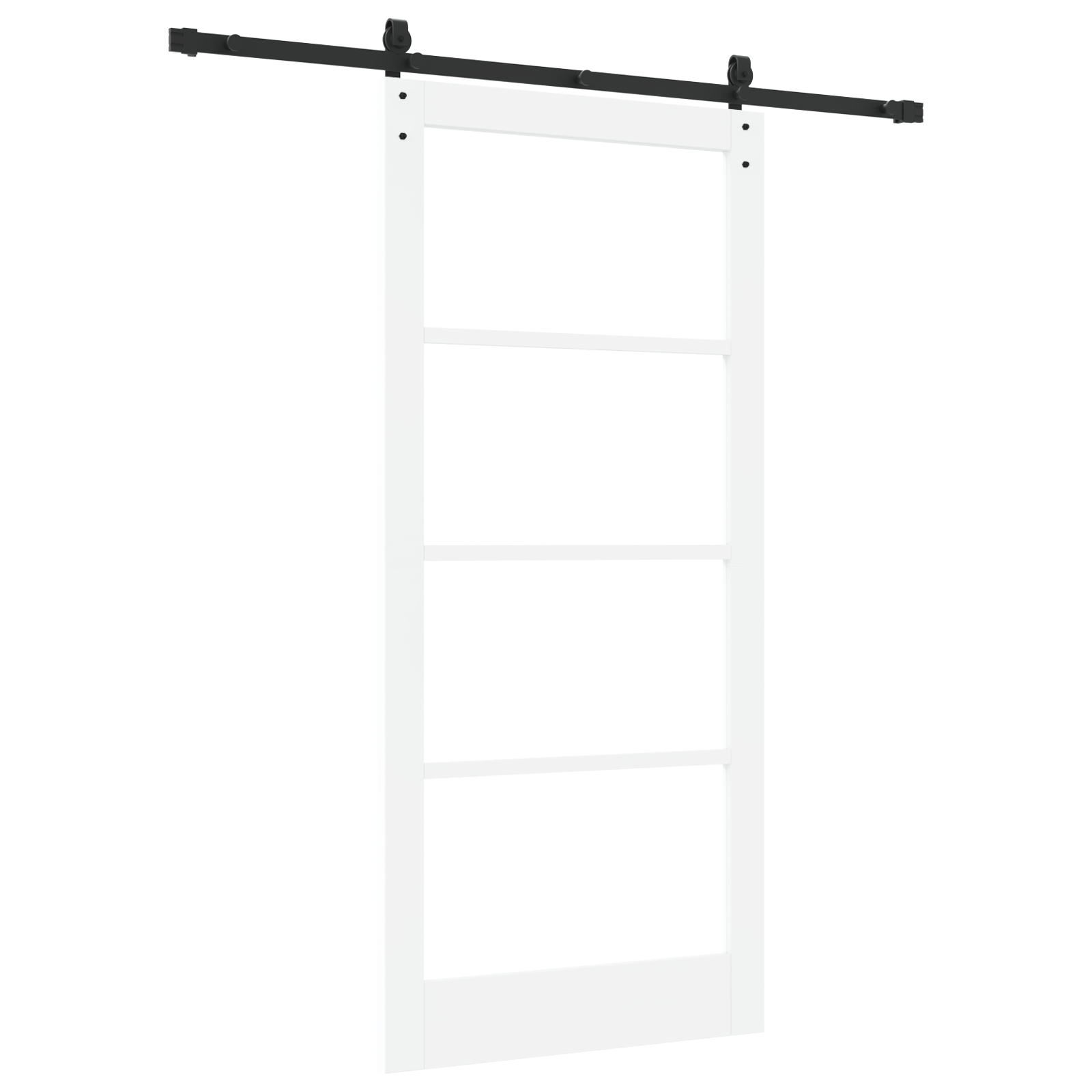 usa glisanta cu set hardware 'ORKDAL'Alb din lemn solid si sticla — imaginea 6