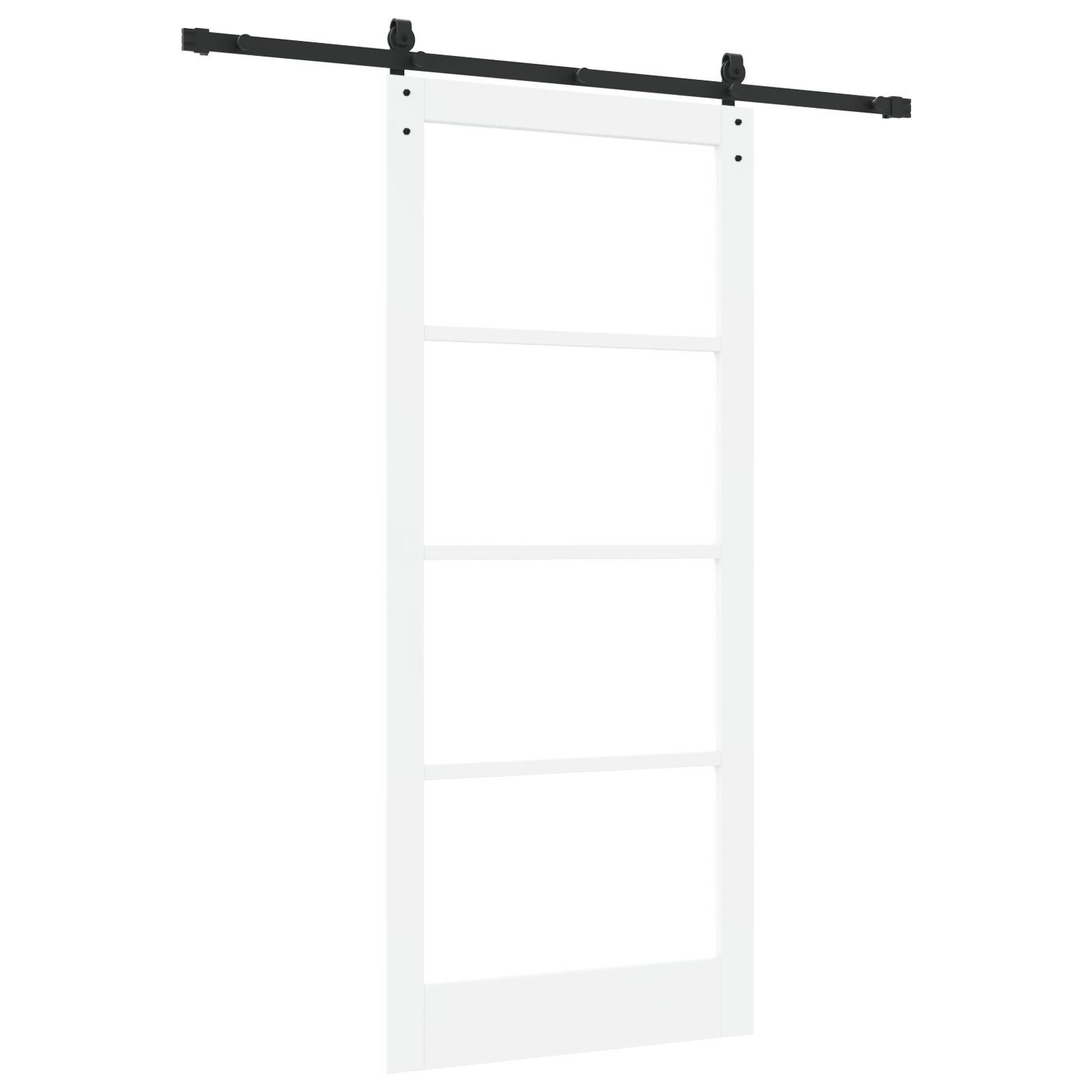 Usa glisanta cu set de accesorii 'ORKDAL'Alb Lemn Solid si Sticla — imaginea 6