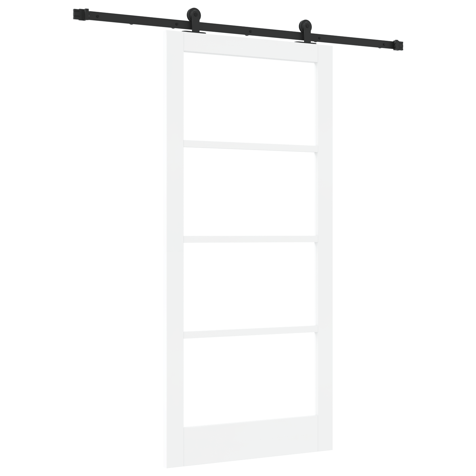 Usa glisanta cu set de accesorii 'ORKDAL'alb lemn solid & sticla — imaginea 2