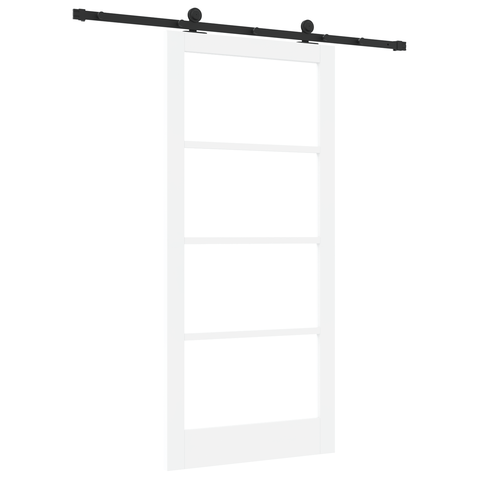 Usa glisanta cu set de accesorii 'ORKDAL'alb lemn solid & sticla — imaginea 6