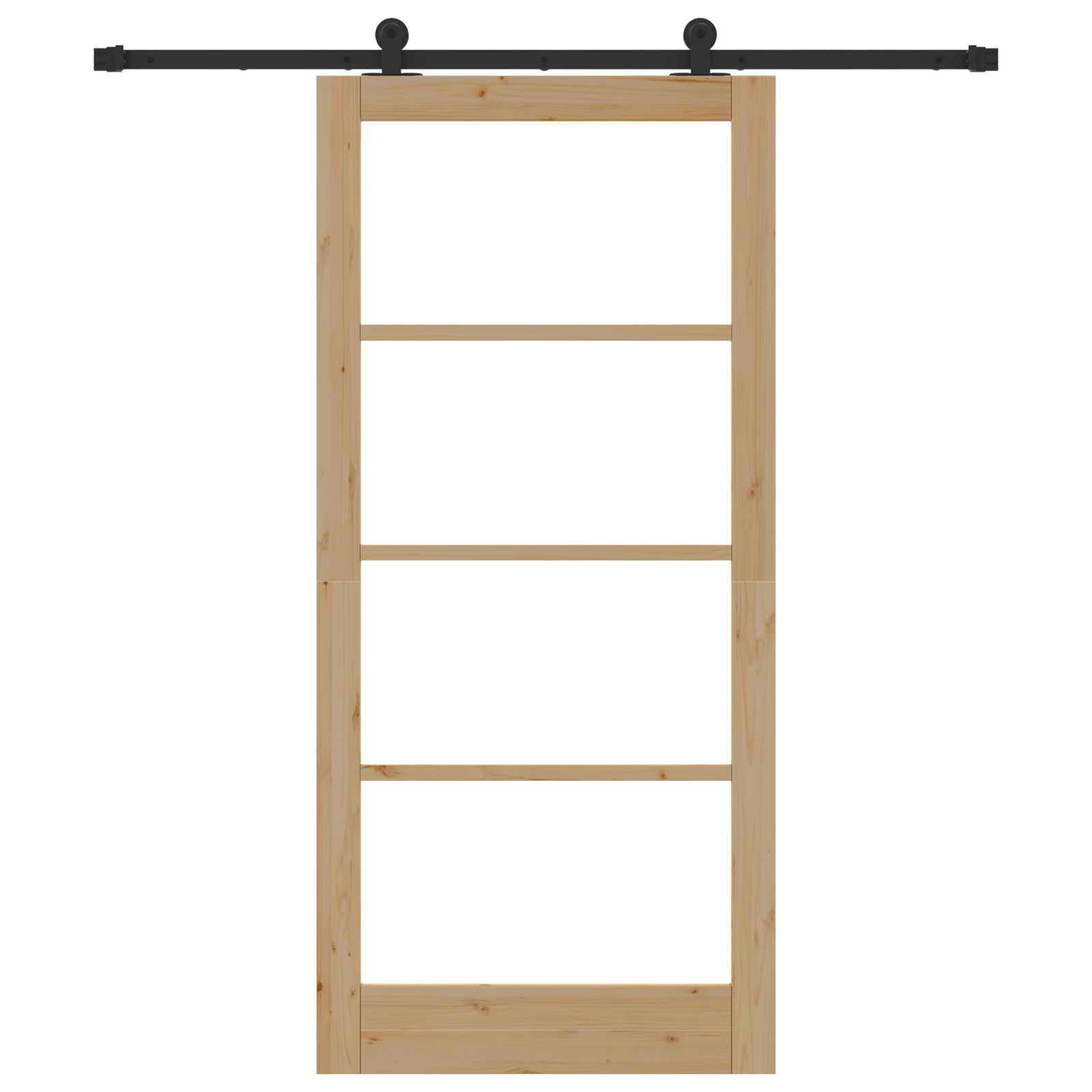Usa glisanta cu set hardware 'ORKDAL'Lemn masiv & Sticla — imaginea 4