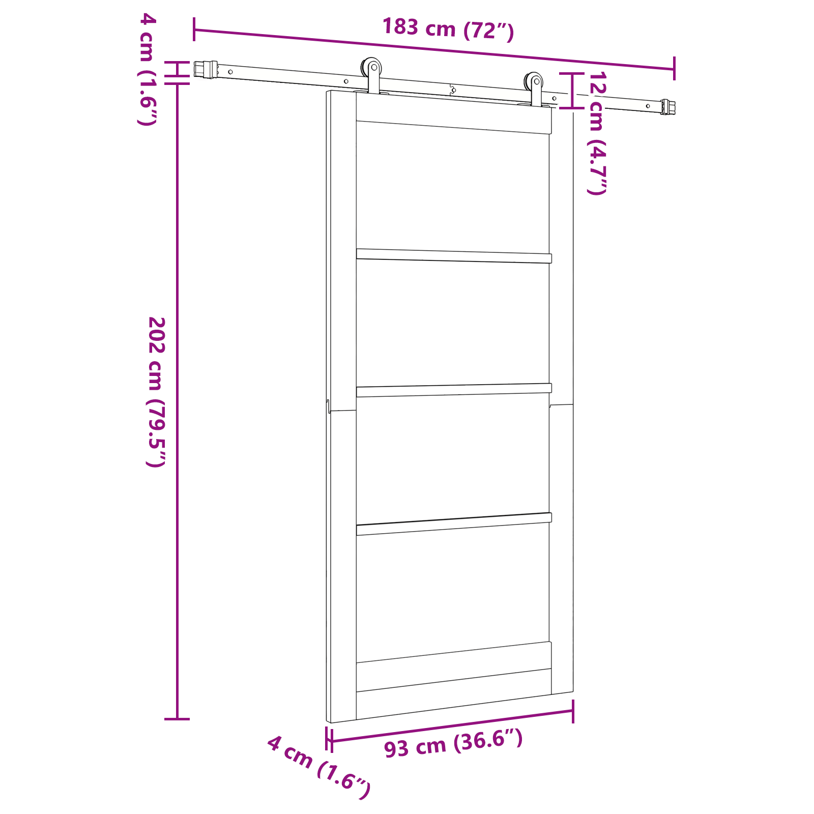 Usa glisanta cu set hardware 'ORKDAL'Lemn masiv & Sticla — imaginea 11