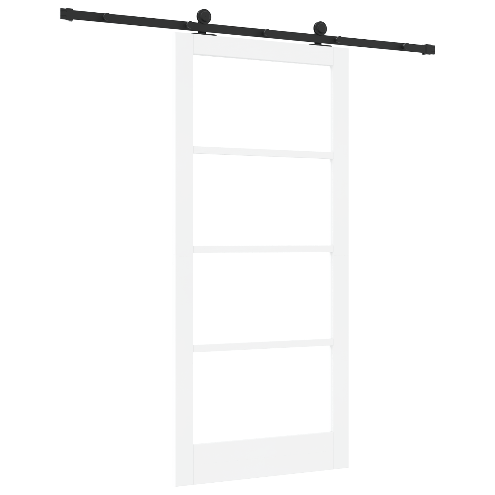 Usa glisanta cu set de accesorii 'ORKDAL'Alb Lemn Solid & Sticla — imaginea 6