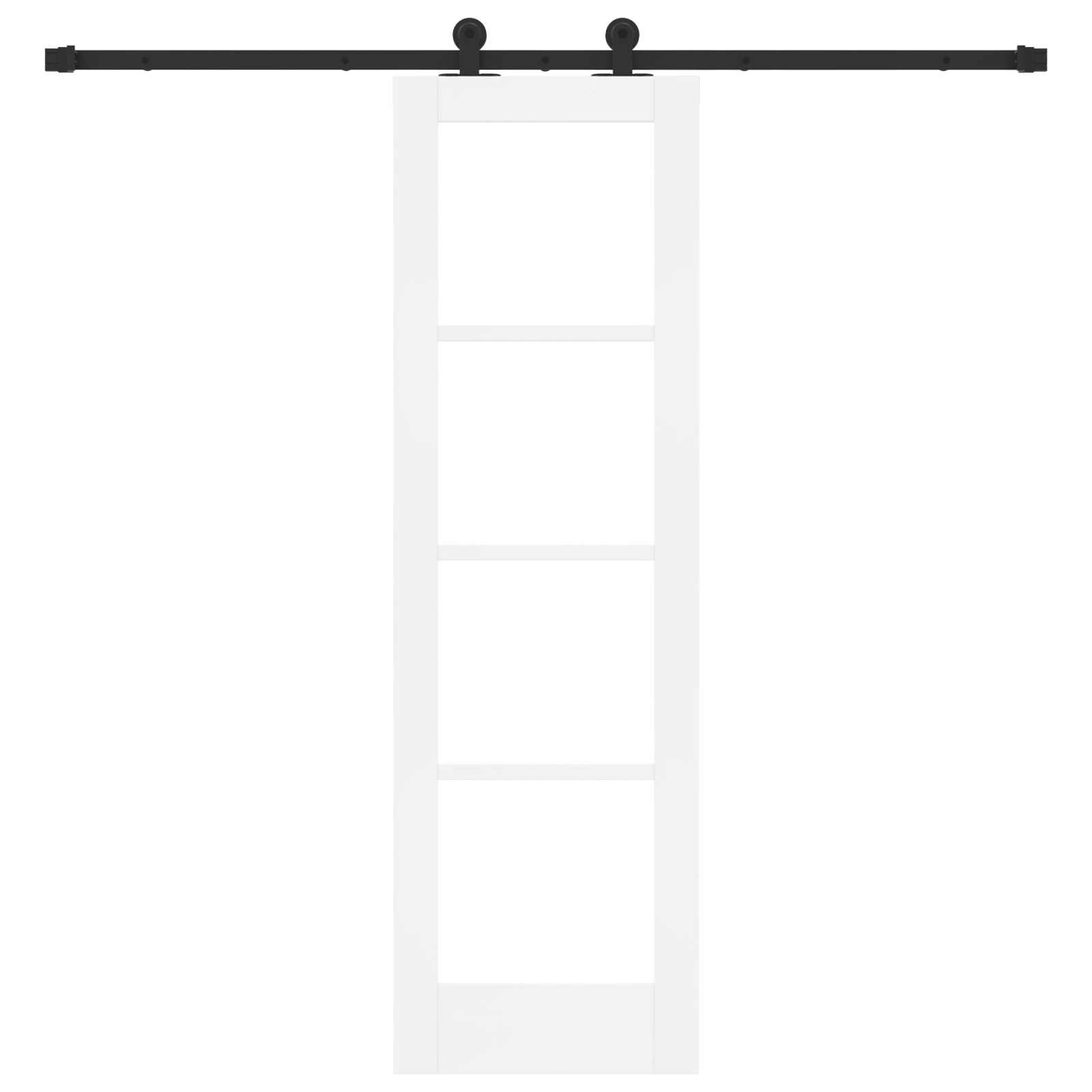 Usa Glisanta cu Set de Accesorii 'ORKDAL'Lemn Solid Alb&Sticla — imaginea 4