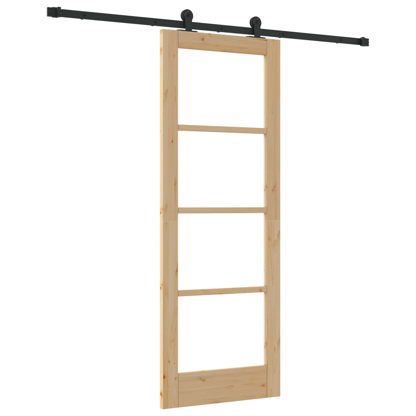 Usa glisanta cu set de feronerie 'ORKDAL'Lemn solid & Sticla — imaginea 2