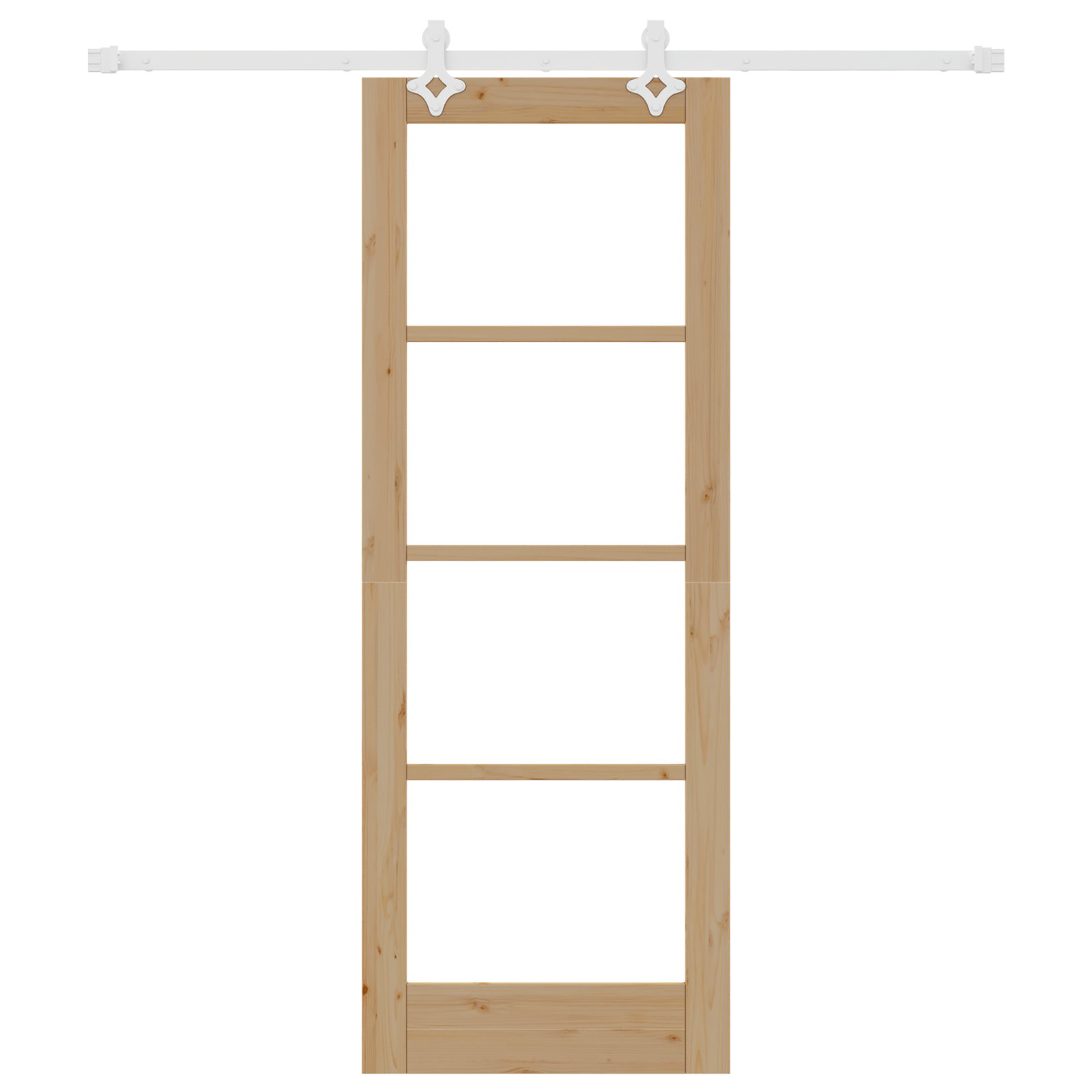 Usa Glisanta cu Set de Accesorii 73.5x198.5 cm Lemn Masiv Pin — imaginea 4