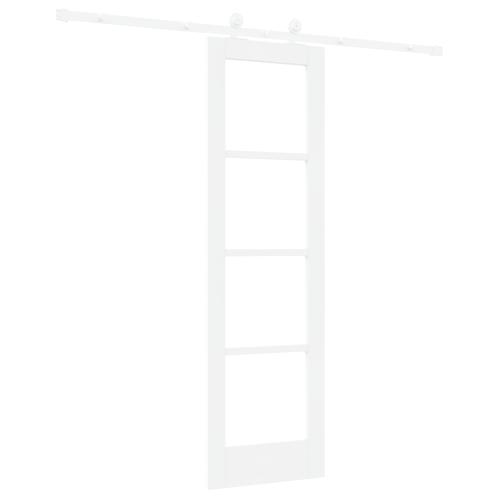 Usa Glisanta cu Set de Hardware 'ORKDAL'Alb Lemn Masiv si Sticla — imaginea 6