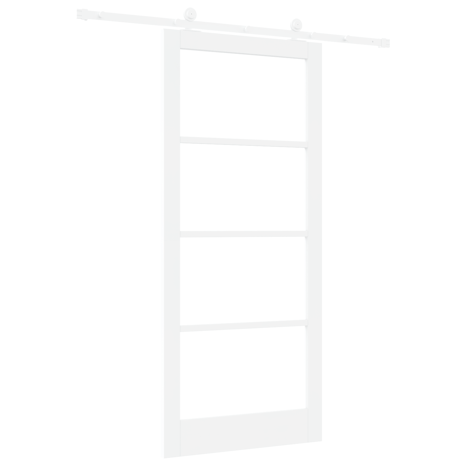 Usa glisanta cu set de hardware 'ORKDAL'Lemn solid alb si sticla — imaginea 6