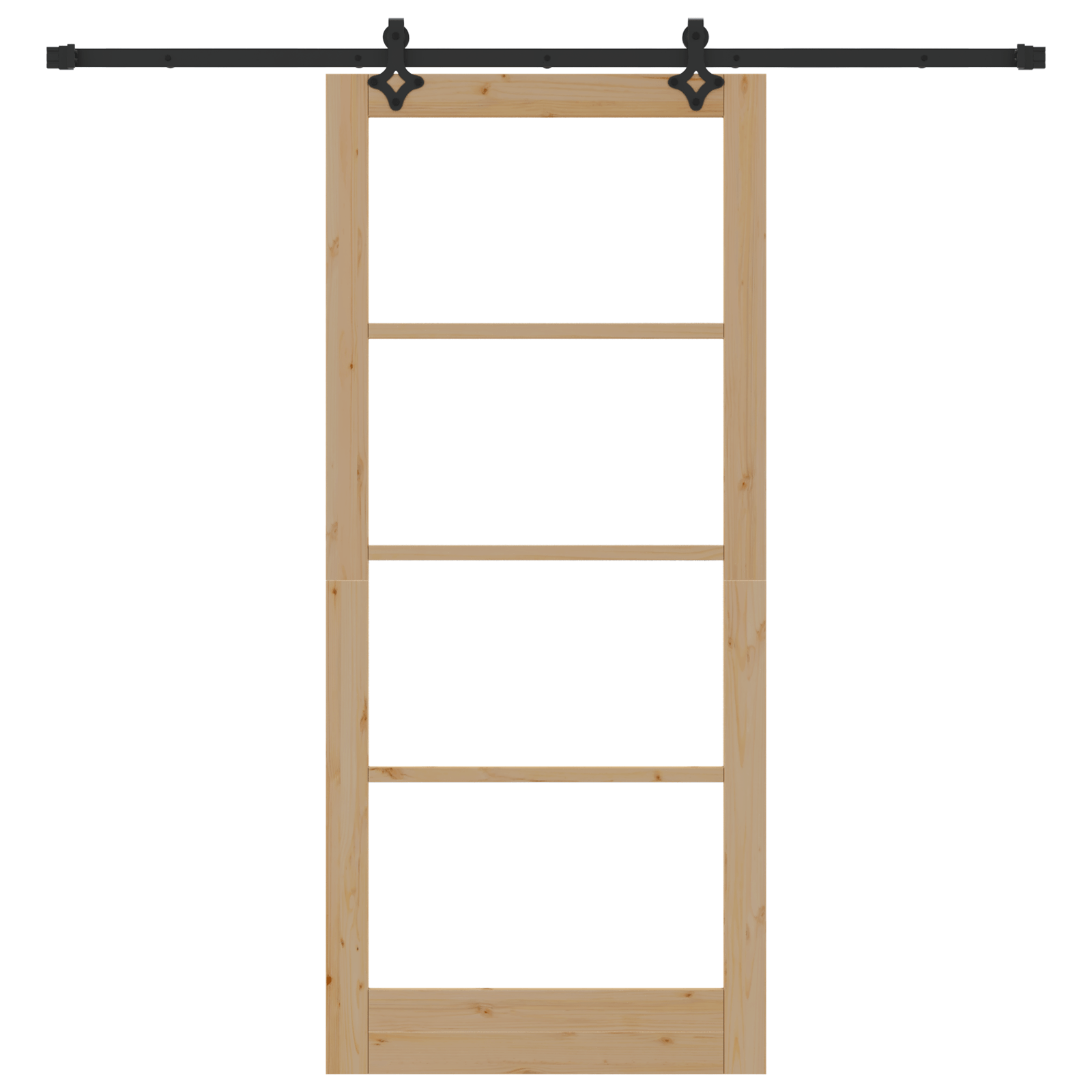 Usa glisanta cu set de accesorii 93x211 cm Lemn masiv de pin — imaginea 4