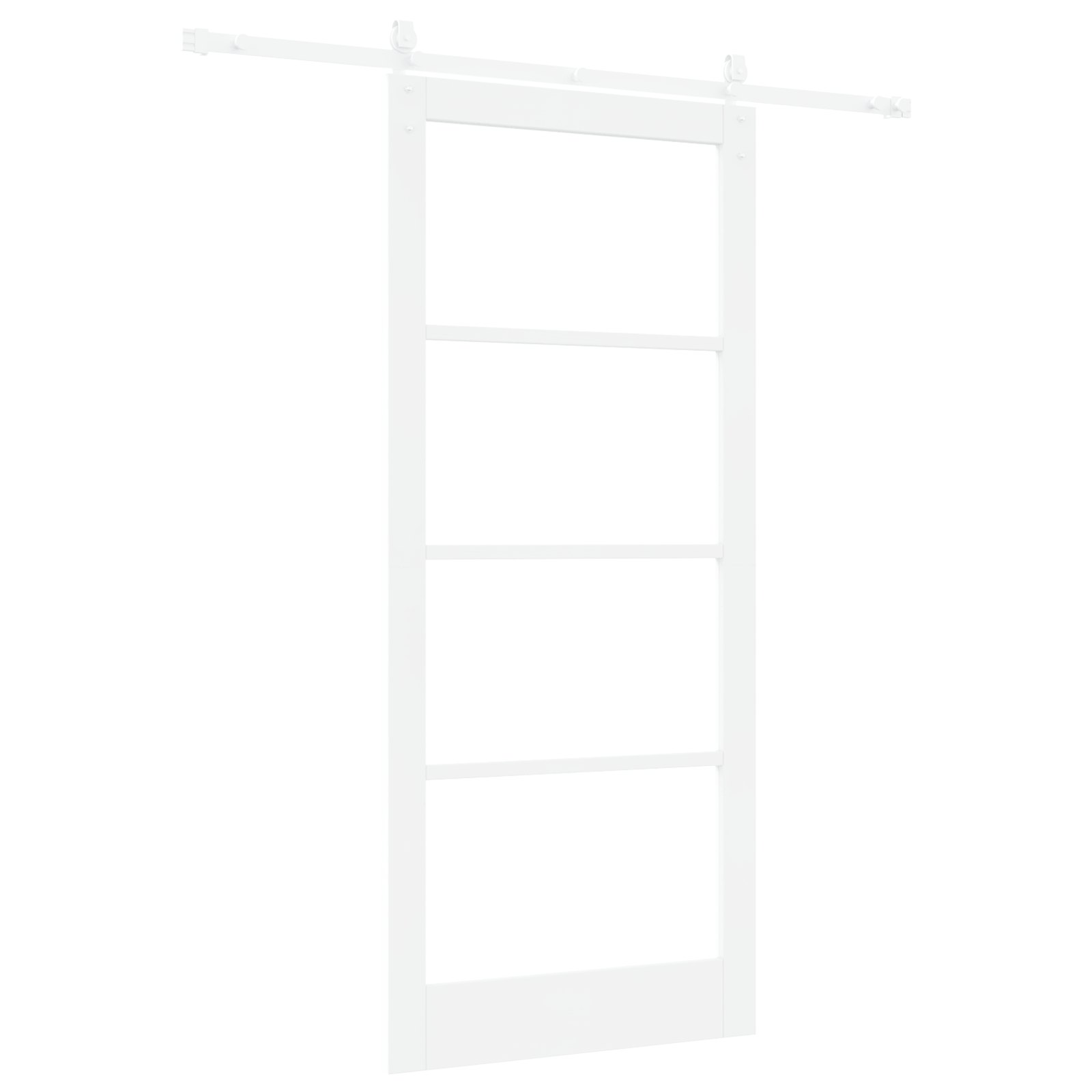 Set Usa glisanta cu accesorii Alb 93x211 cm Lemn solid de pin — imaginea 6
