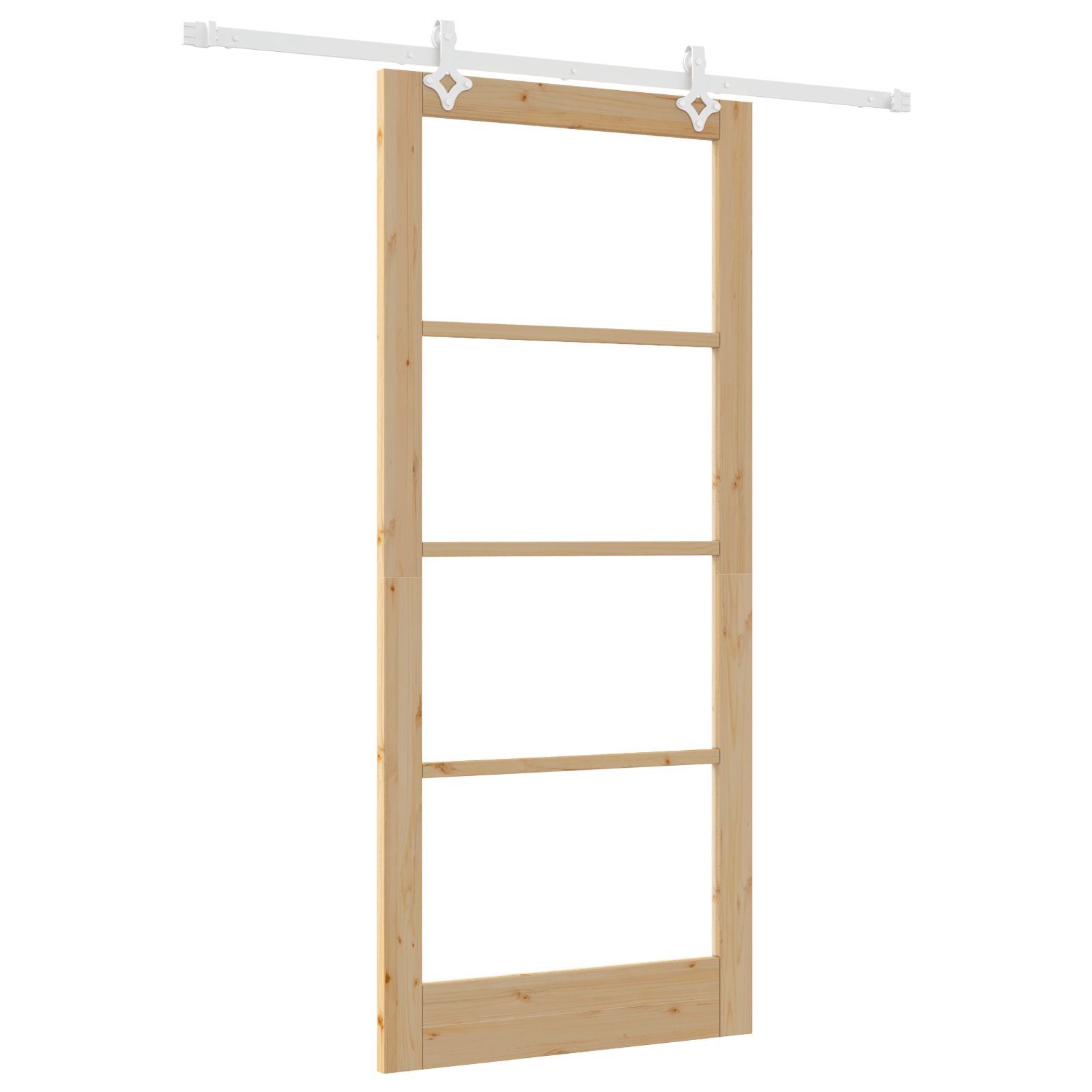 Usa glisanta cu set de hardware 93x211 cm lemn masiv de pin — imaginea 2