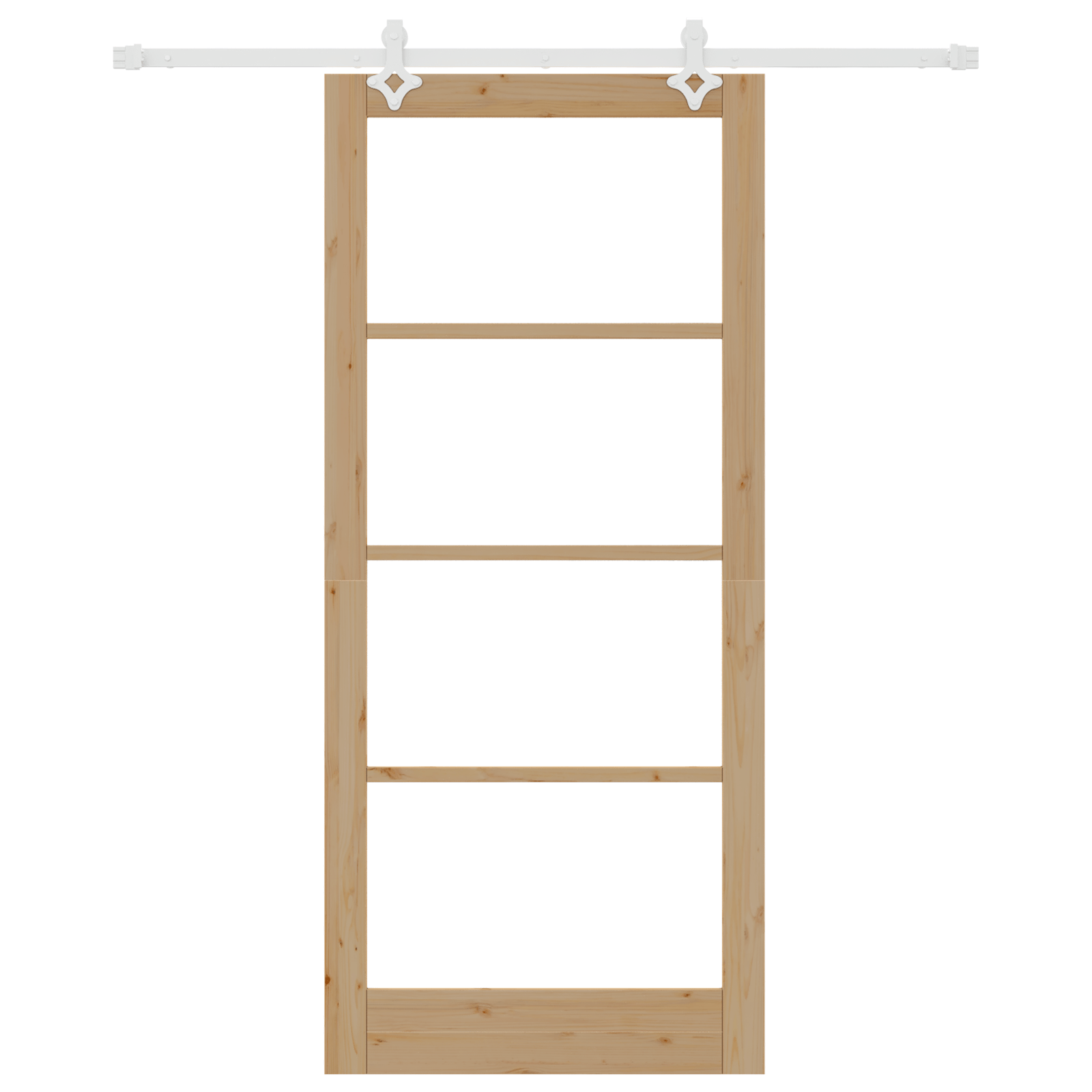 Usa glisanta cu set de hardware 93x211 cm lemn masiv de pin — imaginea 4