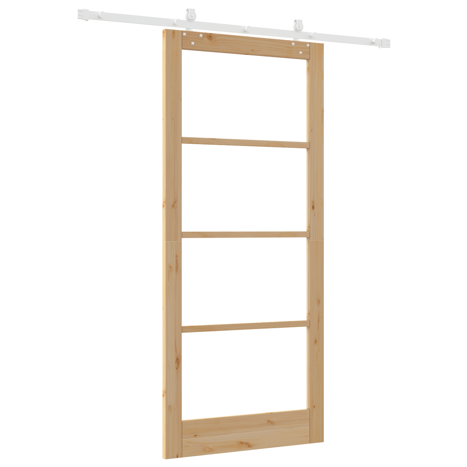 Usa glisanta cu set de hardware 93x211 cm lemn masiv de pin — imaginea 6
