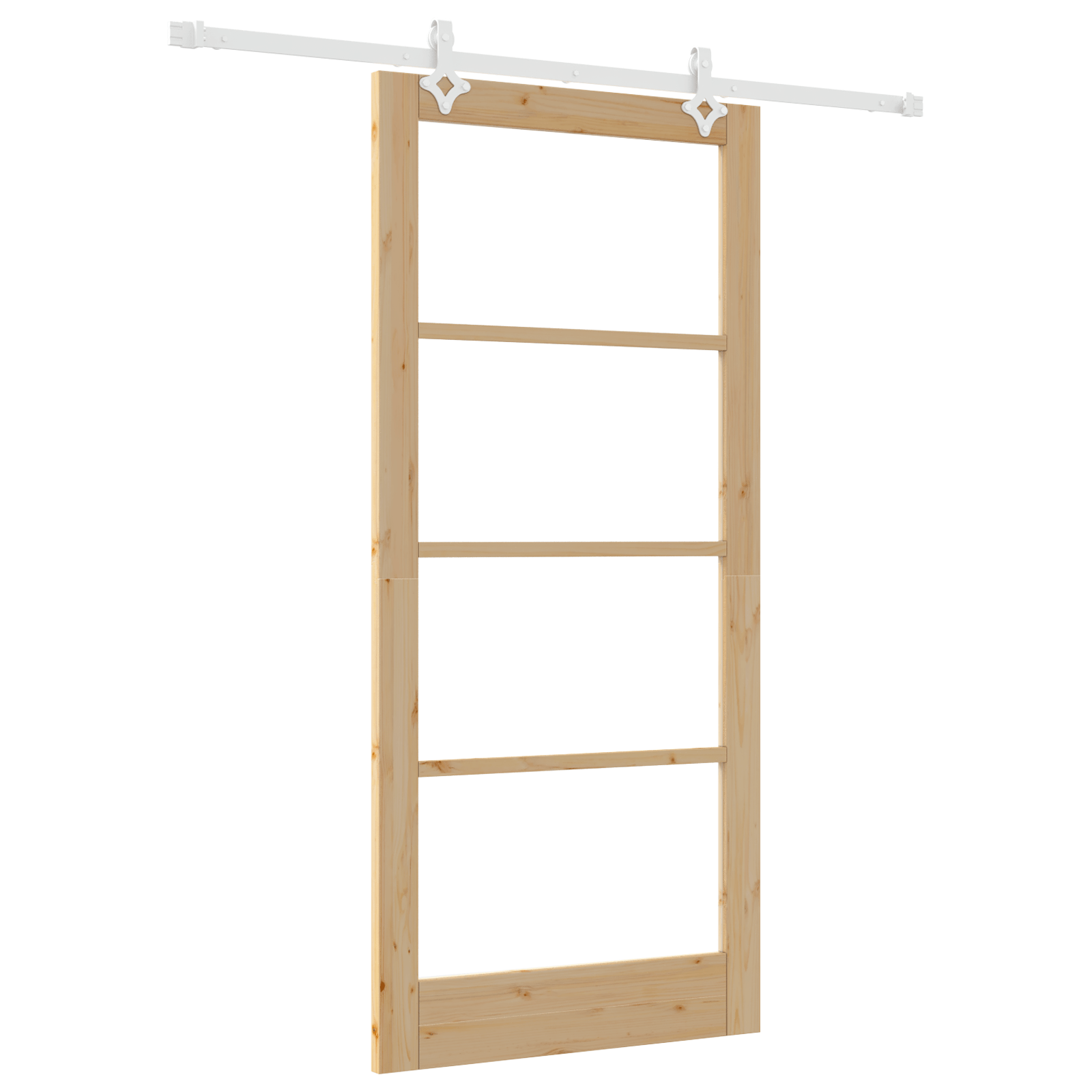 Usa glisanta cu set de accesorii 93x202 cm Lemn masiv de pin — imaginea 2