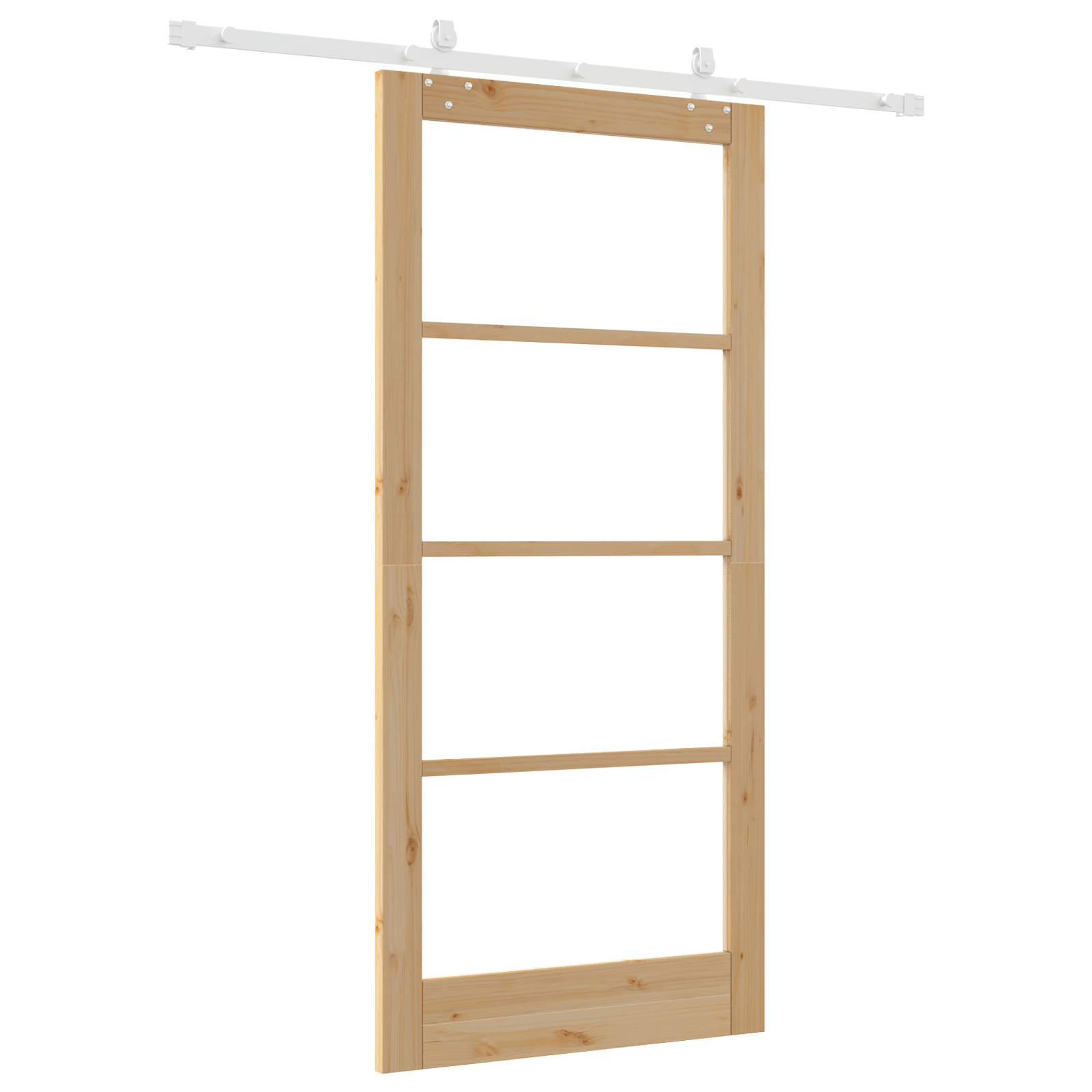 Usa glisanta cu set de accesorii 93x202 cm Lemn masiv de pin — imaginea 6