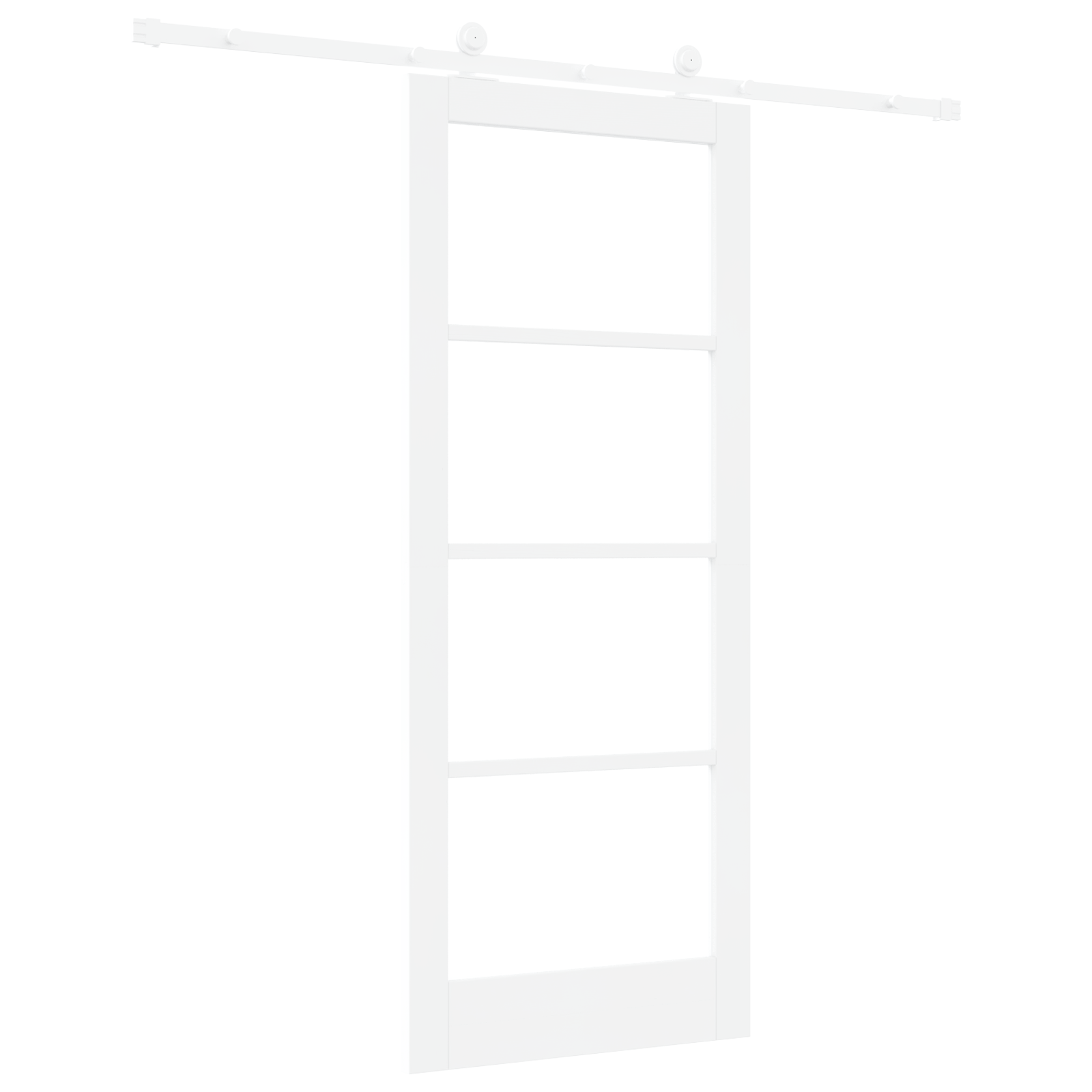 Usa glisanta cu set de accesorii 'ORKDAL'Alb din lemn solid si sticla — imaginea 6