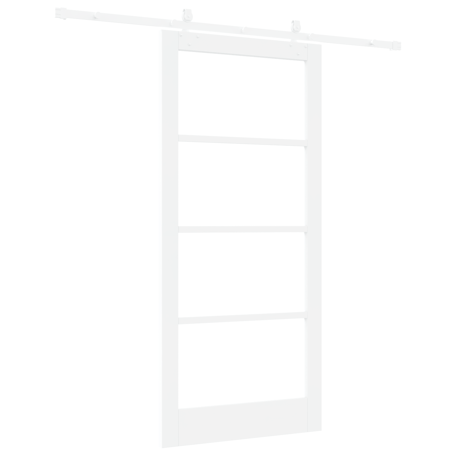 Usa Glisanta cu Set de Hardware Alb 93x202 cm Lemn Solid Pin — imaginea 6