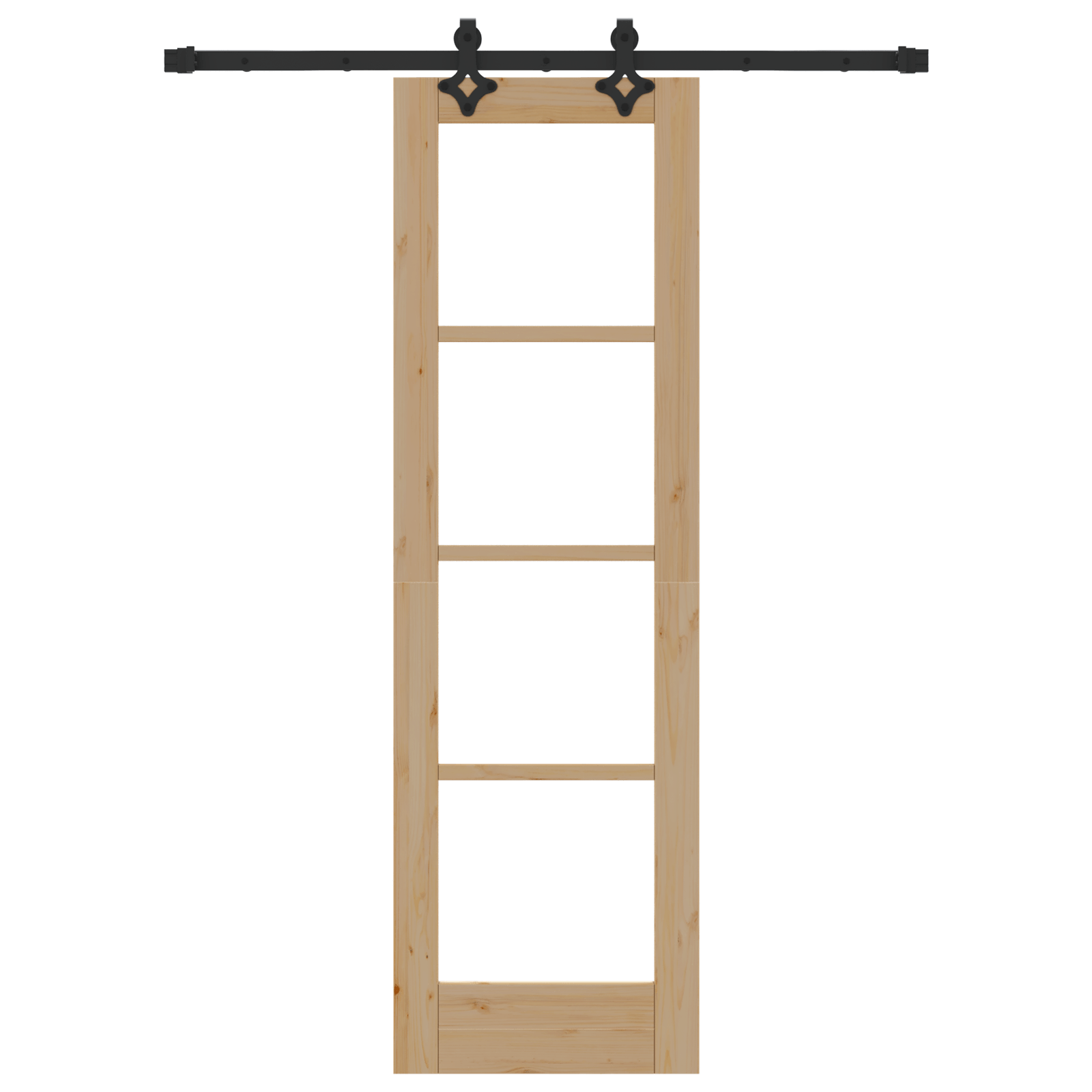 Usa glisanta cu set de accesorii 61x198.5 cm Lemn masiv de pin — imaginea 4