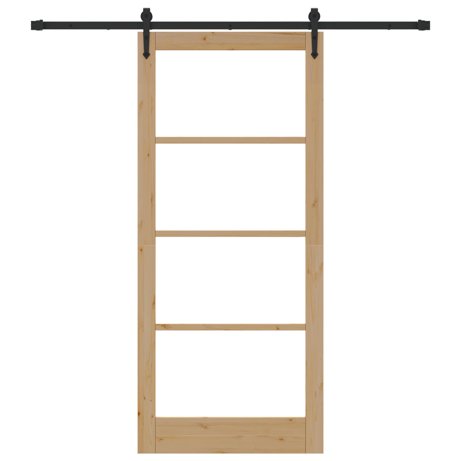 Usa Glisanta cu Set de Accesorii 93x211 cm Lemn Masiv de Pin — imaginea 4