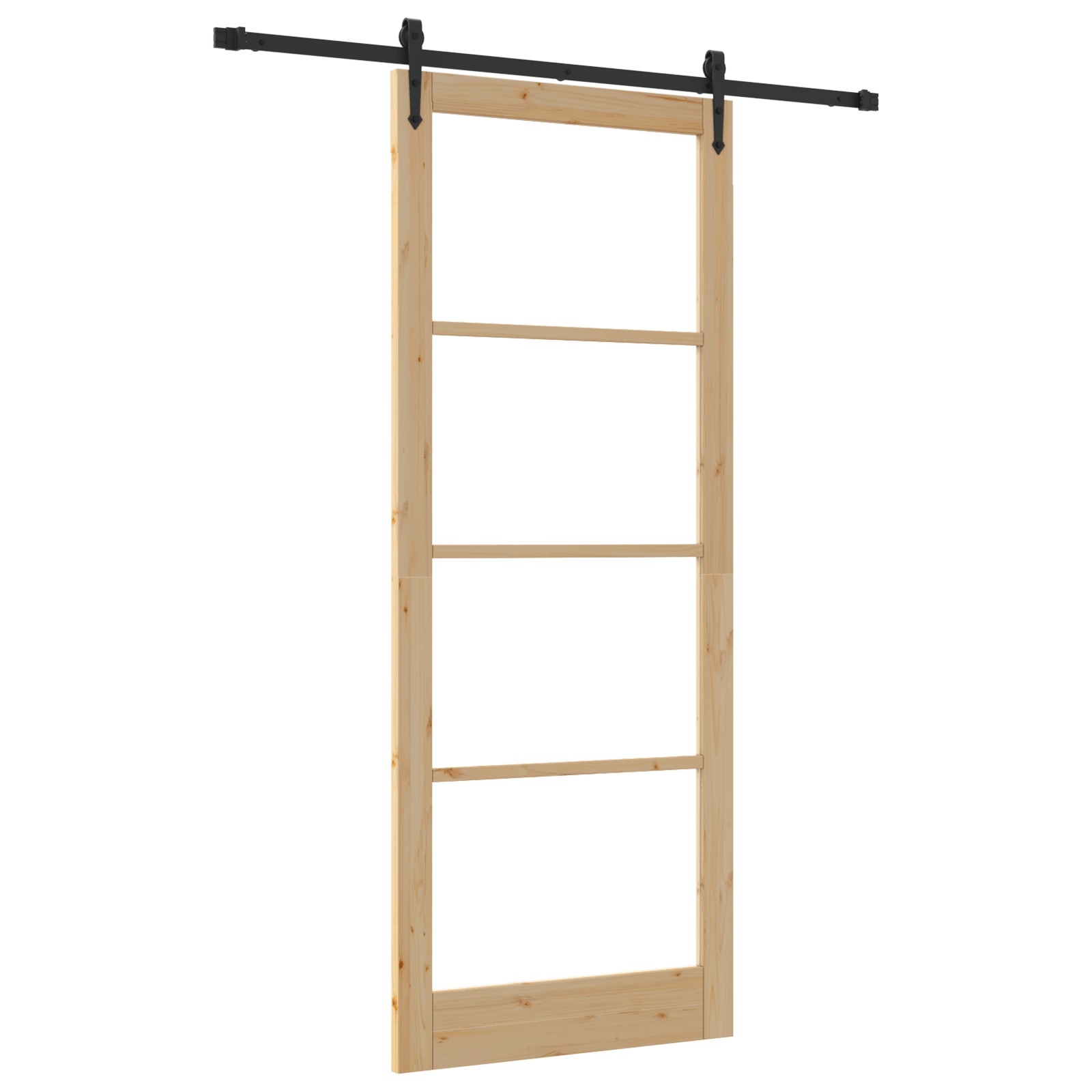 Usa glisanta cu set hardware 93x232 cm din lemn masiv de pin — imaginea 2