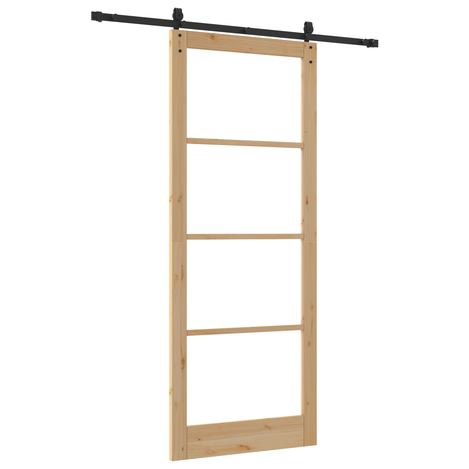 Usa glisanta cu set hardware 93x232 cm din lemn masiv de pin — imaginea 6