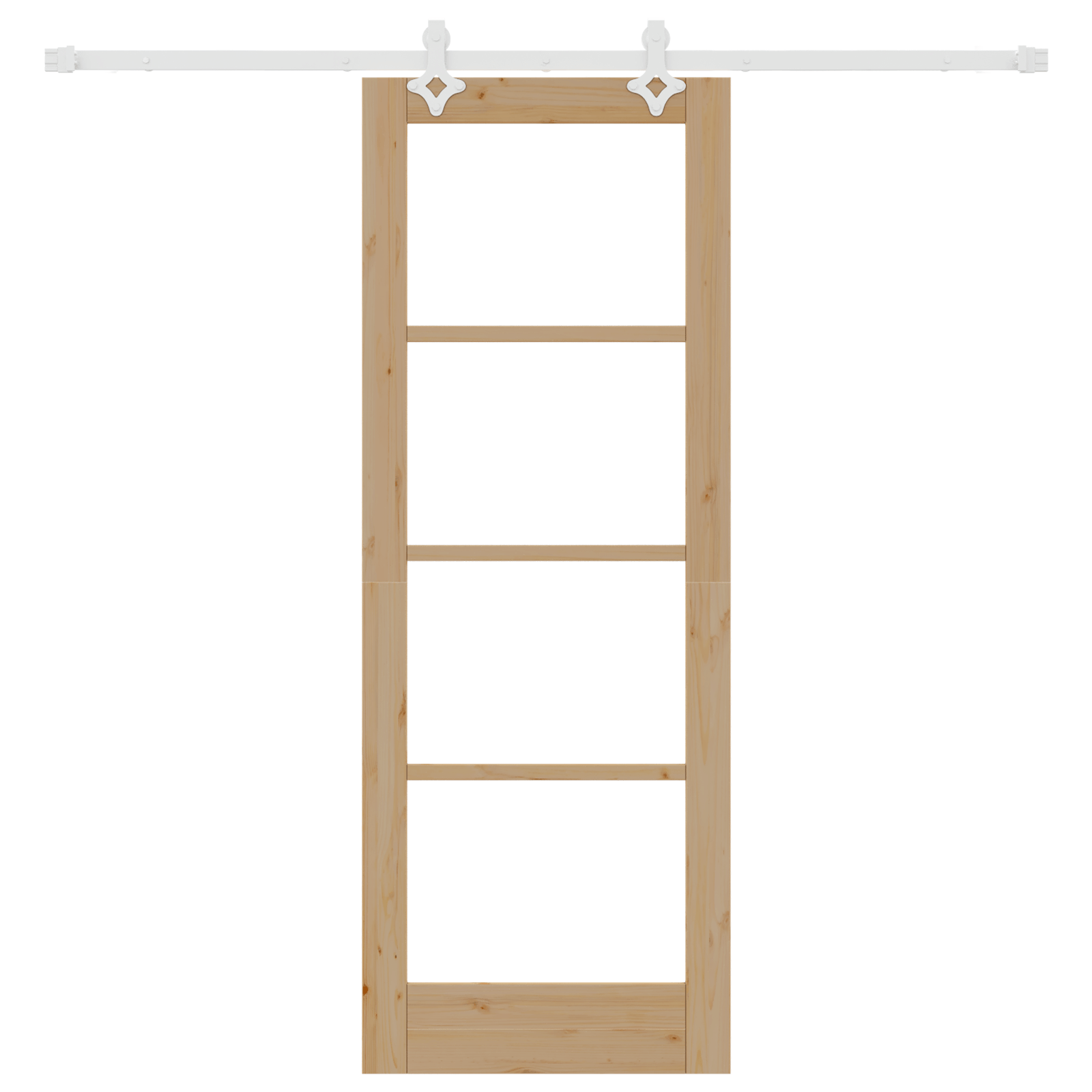 Usa Glisanta cu Set de Accesorii 73.5x198.5 cm Lemn Masiv Pin — imaginea 4