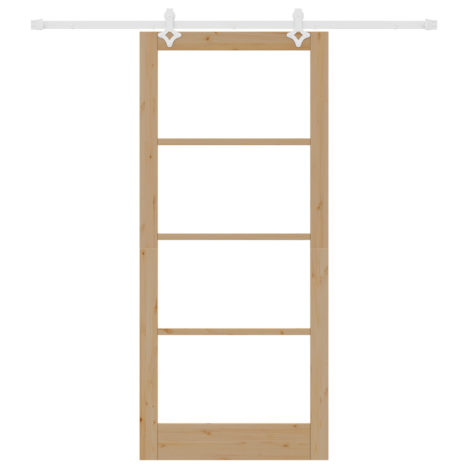 Set de usa glisanta cu hardware 93x211 cm din lemn solid de pin — imaginea 4