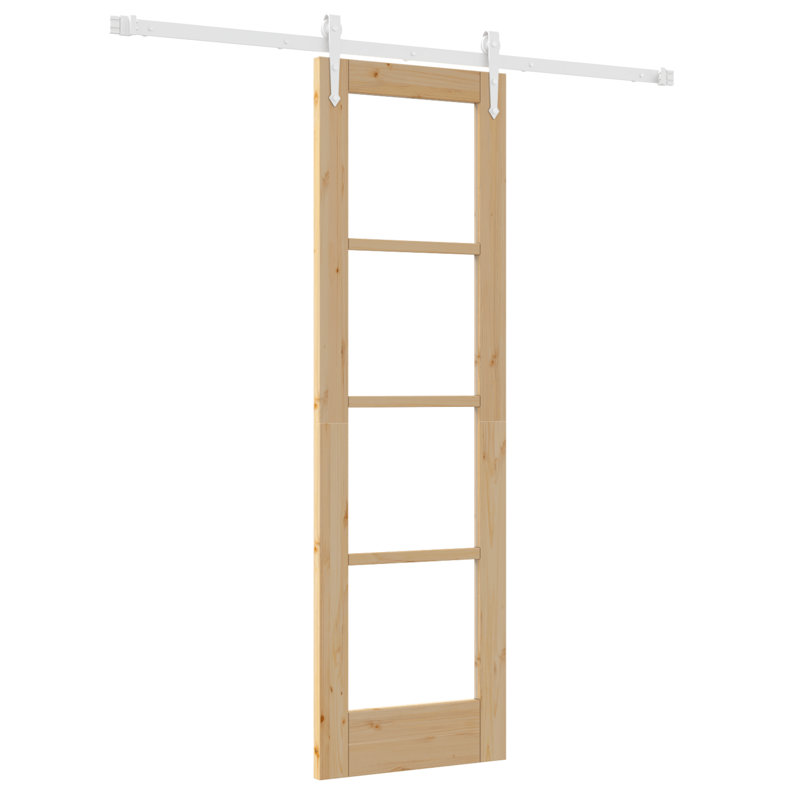 Set usa glisanta cu accesorii 61x198.5 cm Lemn masiv de pin — imaginea 2