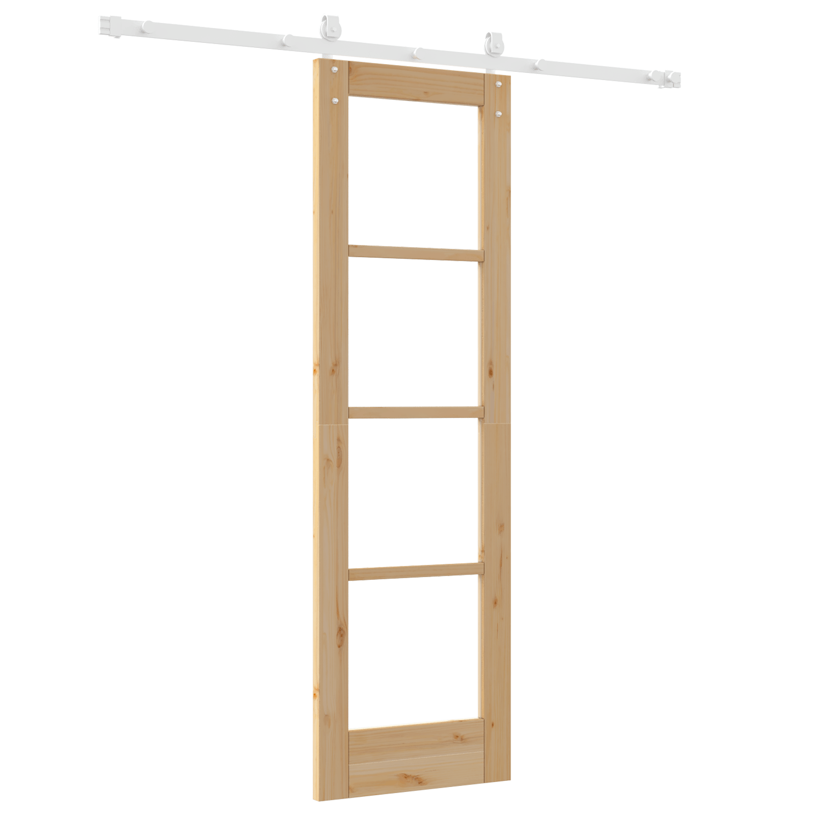 Set usa glisanta cu accesorii 61x198.5 cm Lemn masiv de pin — imaginea 6