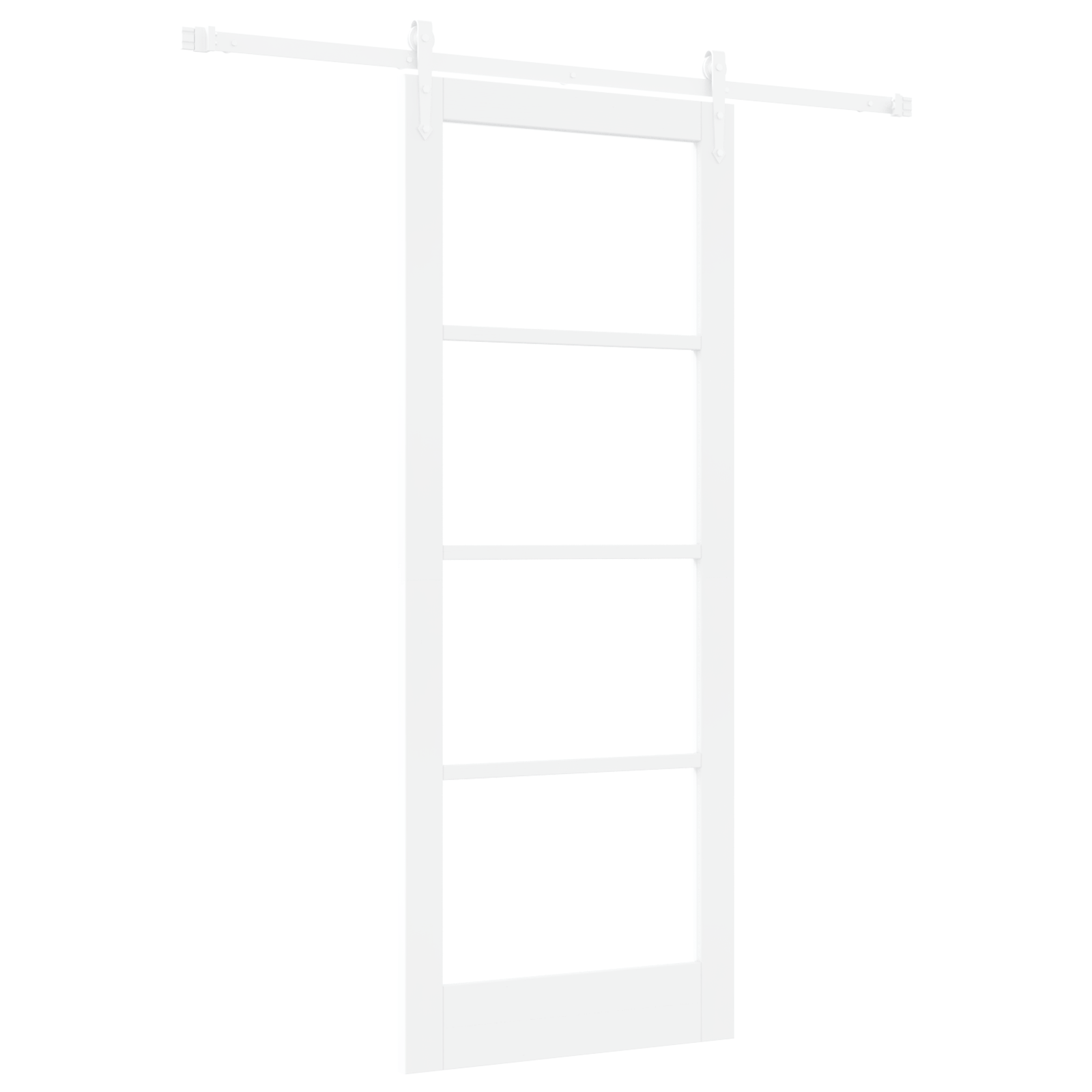 Set usa glisanta cu accesorii alb 83x211 cm lemn masiv de pin — imaginea 2