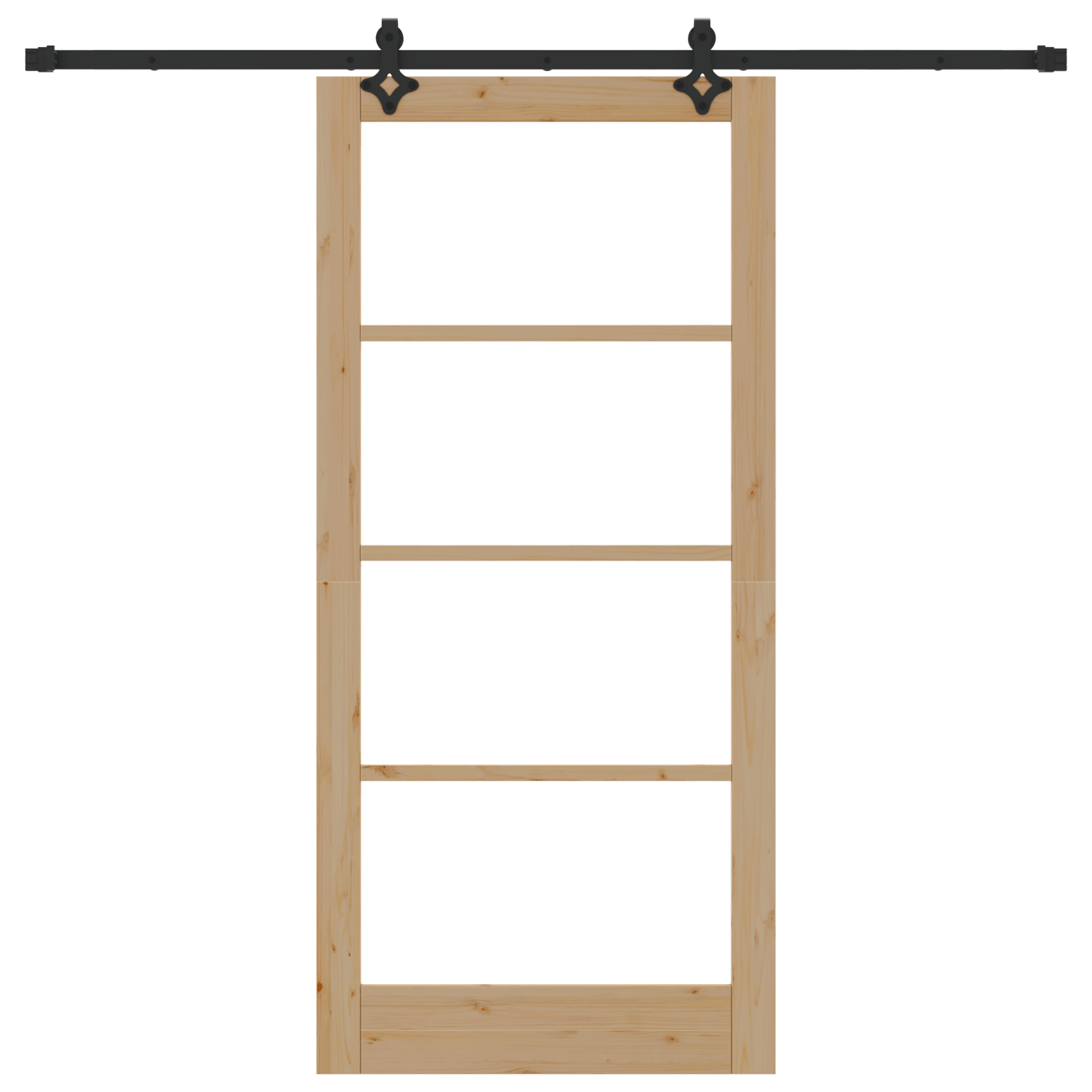 Usa Glisanta cu Set de Accesorii 93x202 cm Lemn Masiv de Pin — imaginea 4