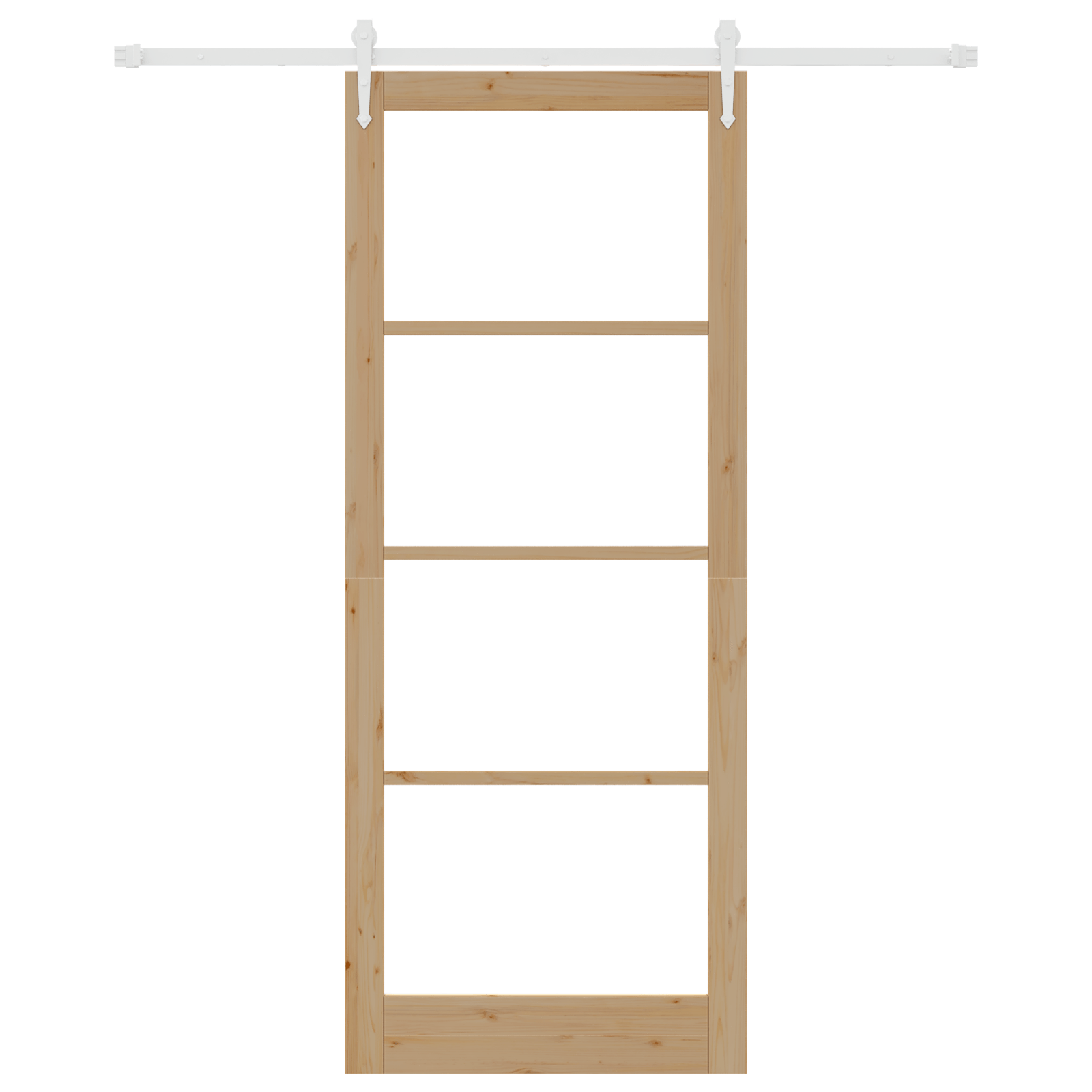 Set Usa Glisanta cu Kit de Feronerie 93x232 cm Lemn Masiv Pin — imaginea 4