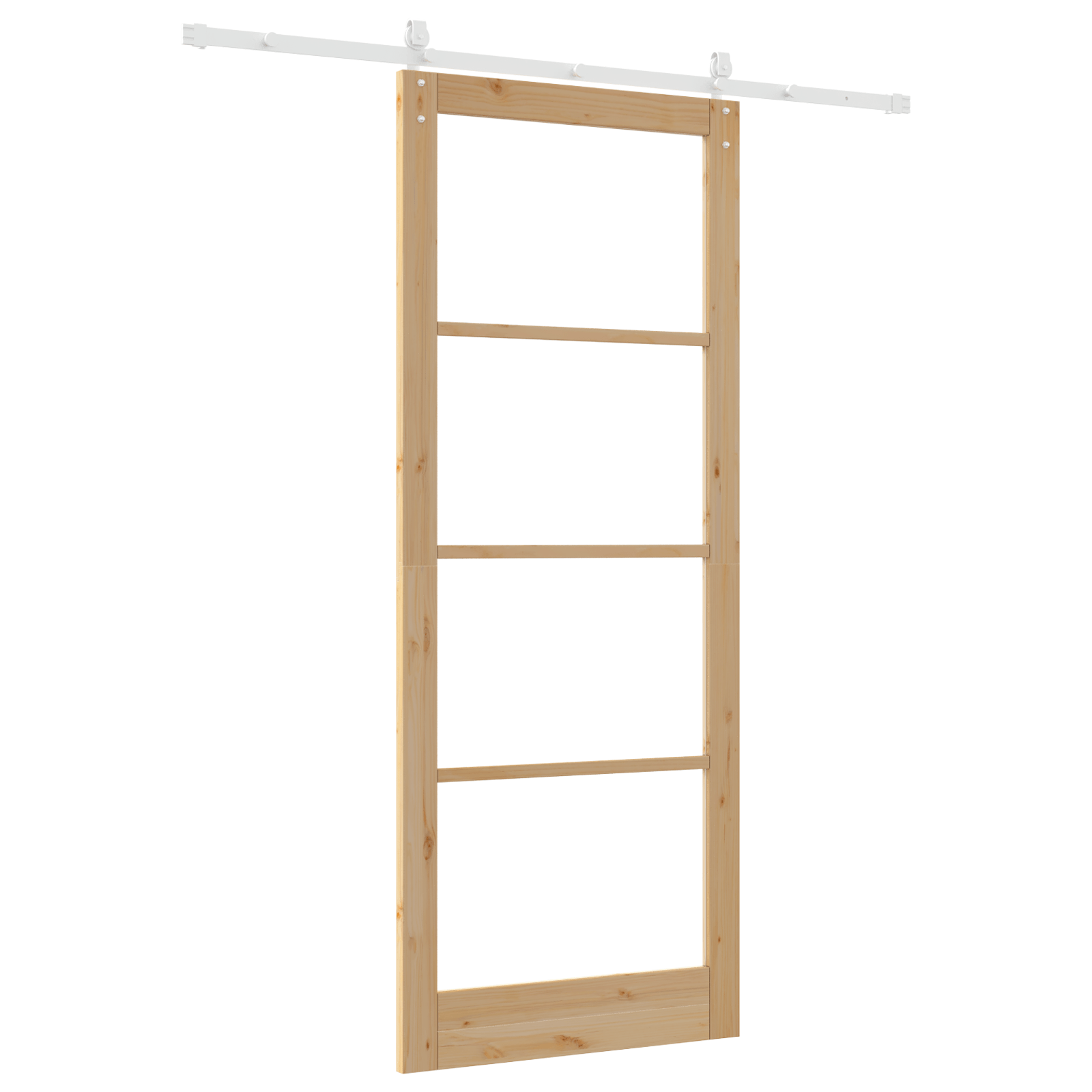 Set Usa Glisanta cu Kit de Feronerie 93x232 cm Lemn Masiv Pin — imaginea 6