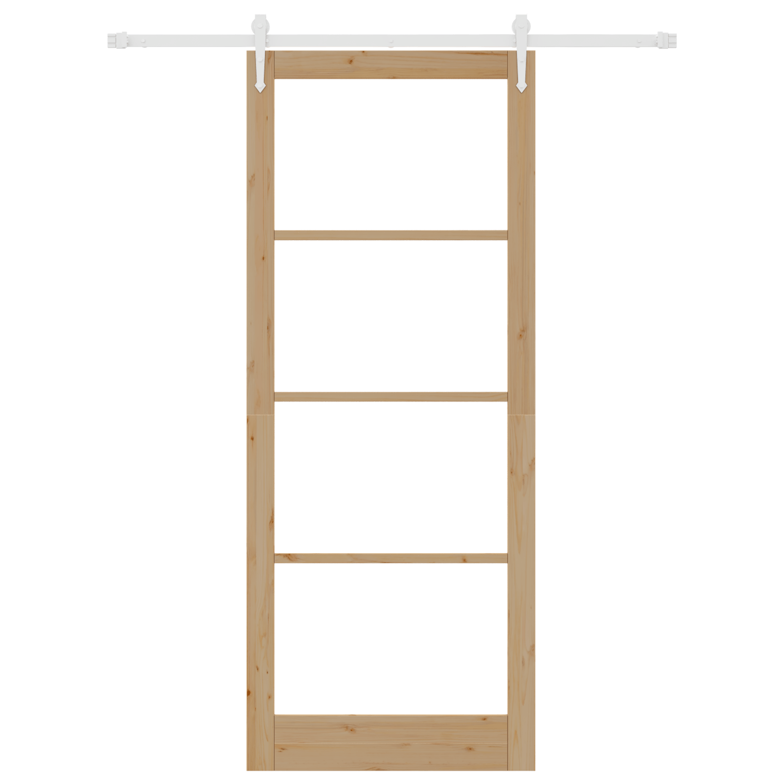 Usa Glisanta cu Set de Accesorii 93x232 cm din Lemn Masiv de Pin — imaginea 4