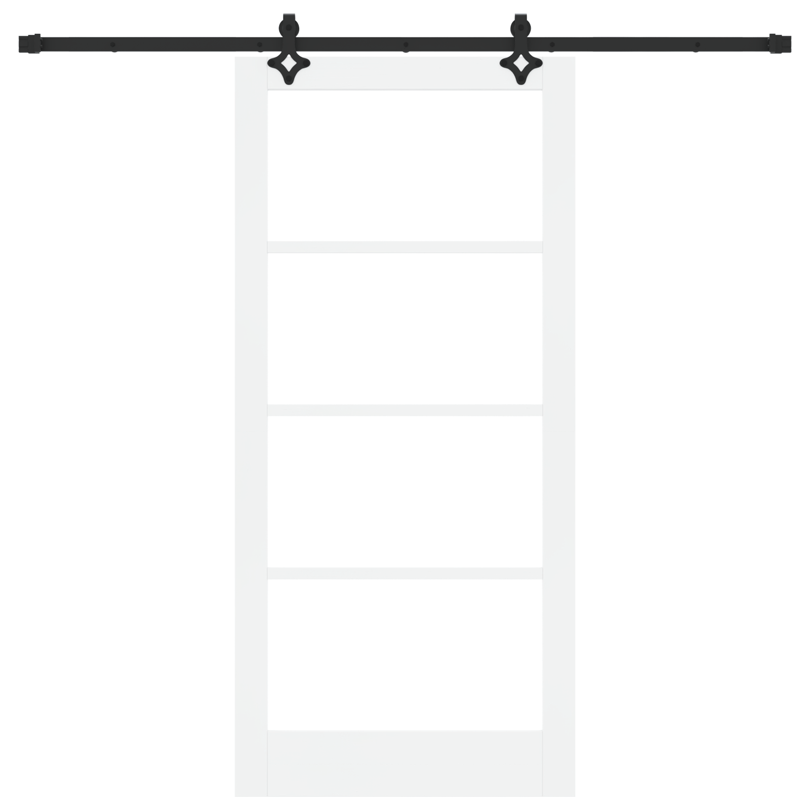 Usa glisanta cu set de accesorii Alb 93x202 cm din lemn masiv de pin — imaginea 4
