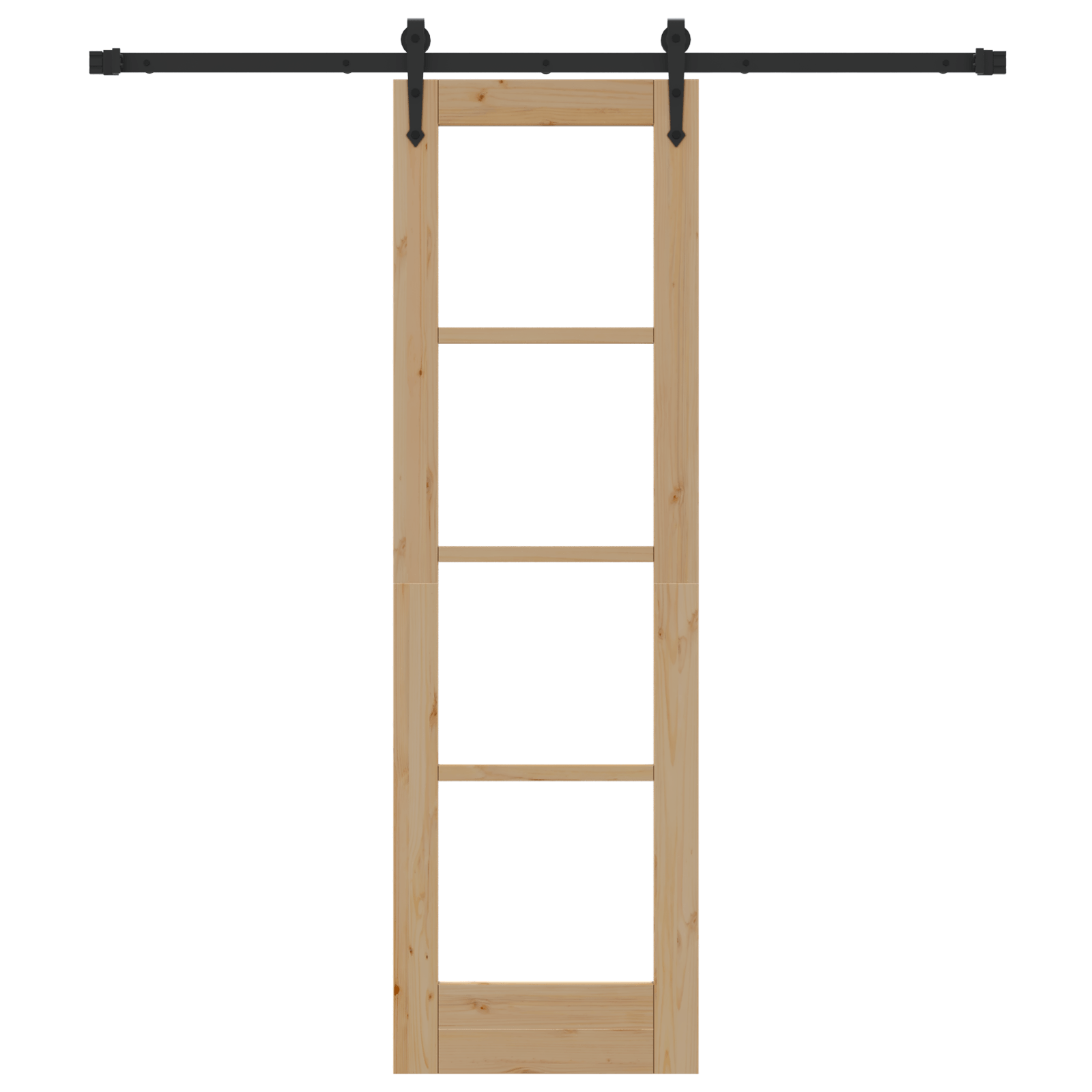 Usa glisanta cu set de hardware 61x198.5 cm Lemn Masiv Pin — imaginea 4