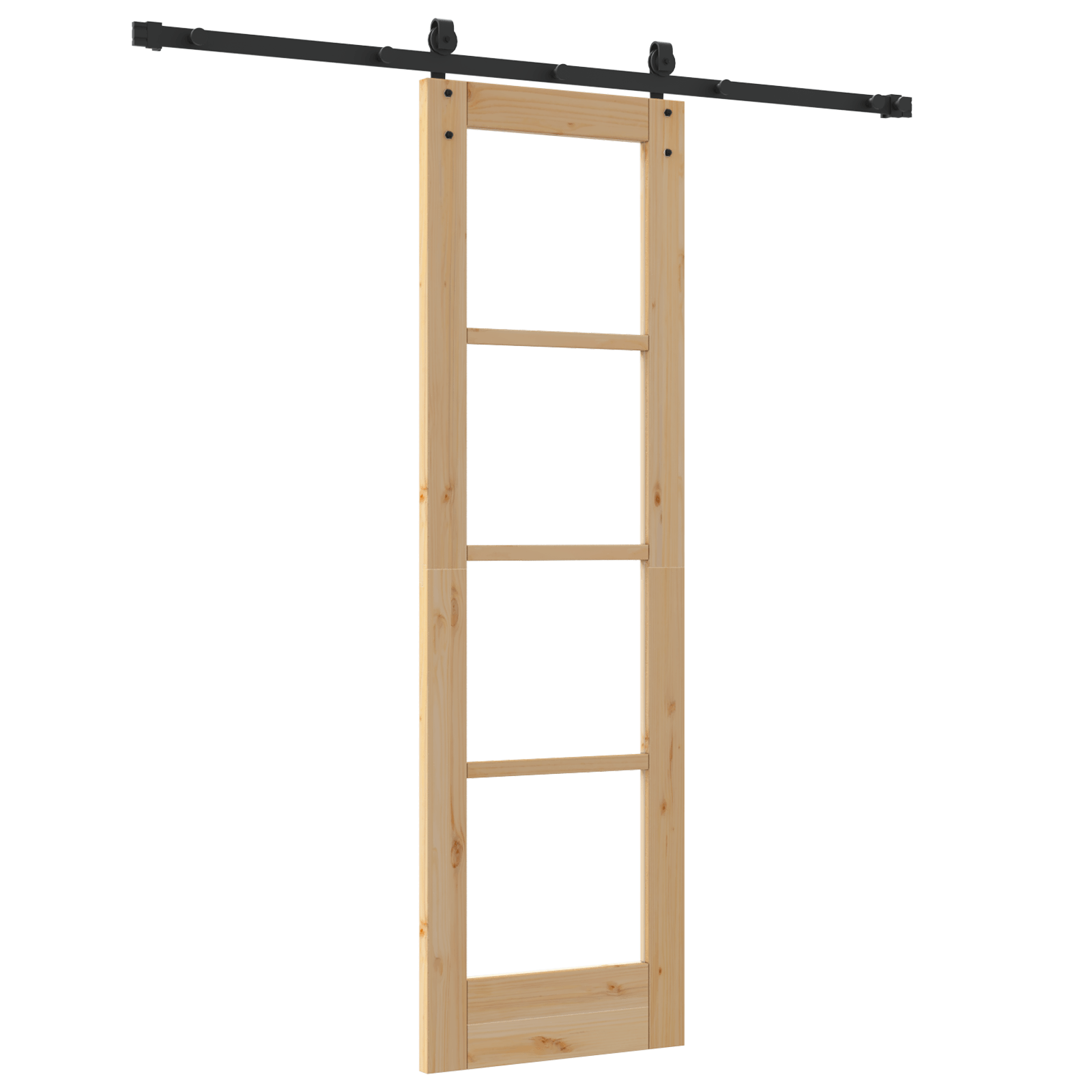 Usa glisanta cu set de hardware 61x198.5 cm Lemn Masiv Pin — imaginea 6