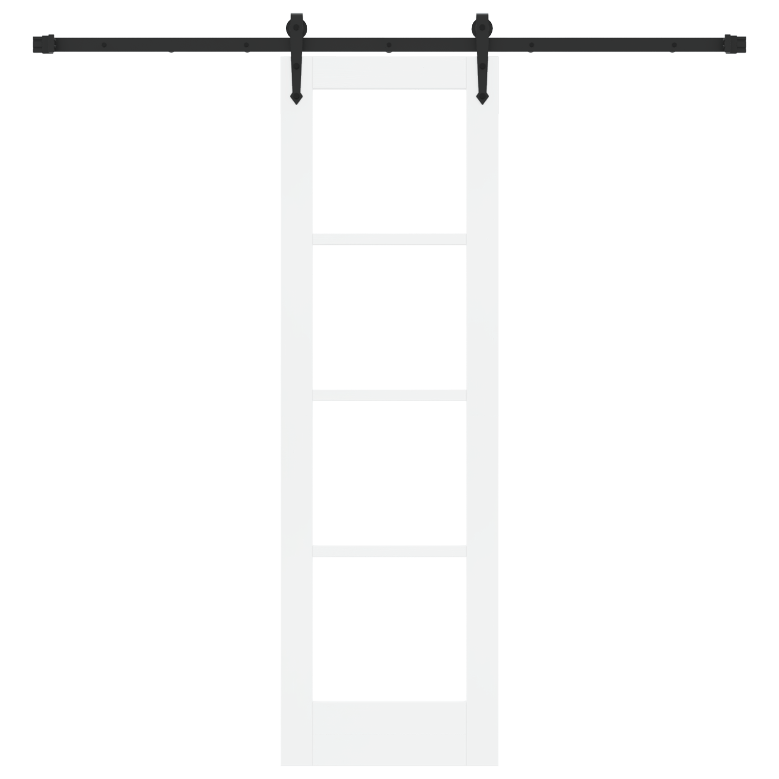Usa Glisanta cu Set de Hardware Alb 61x198.5 cm Lemn Masiv Pin — imaginea 4