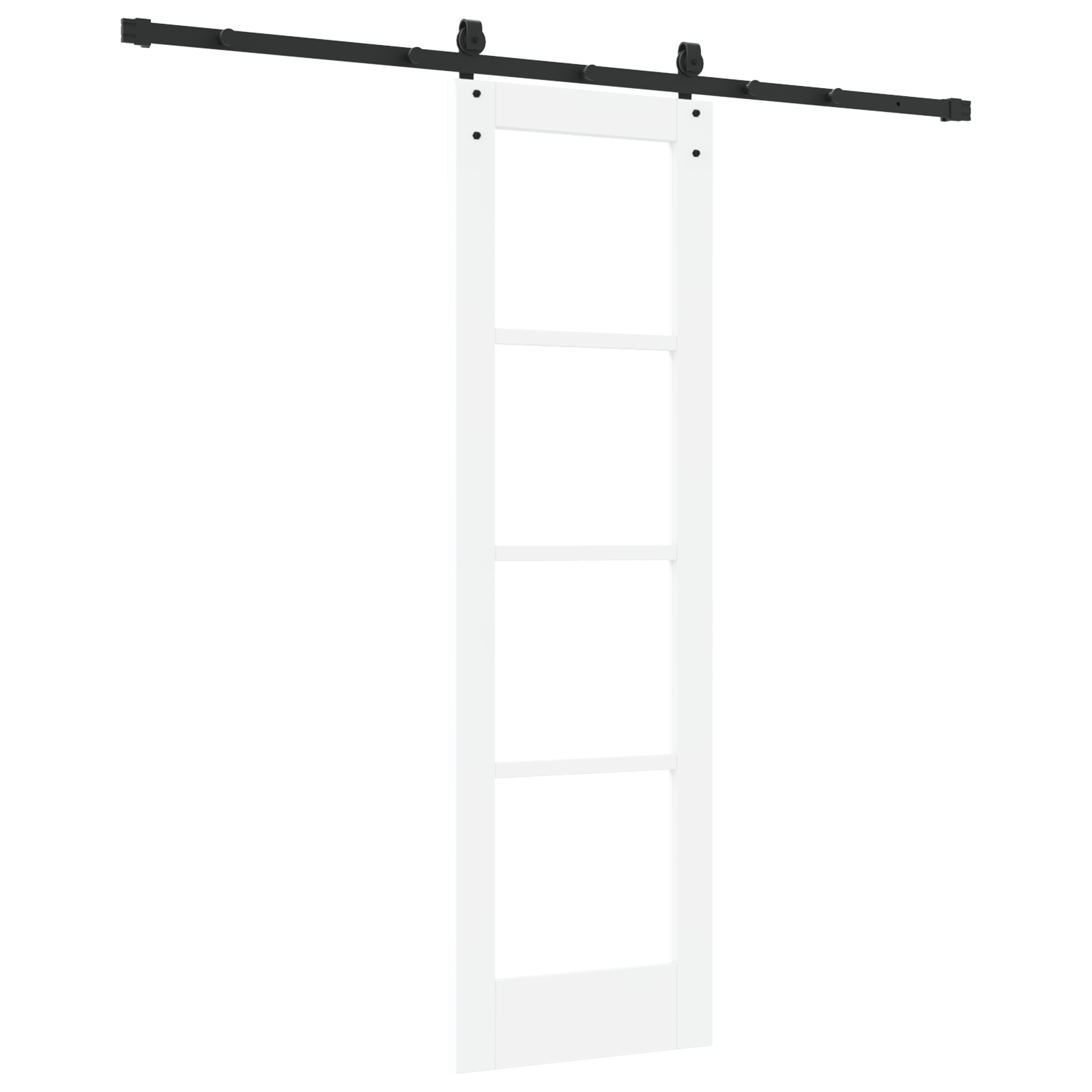 Usa Glisanta cu Set de Hardware Alb 61x198.5 cm Lemn Masiv Pin — imaginea 6