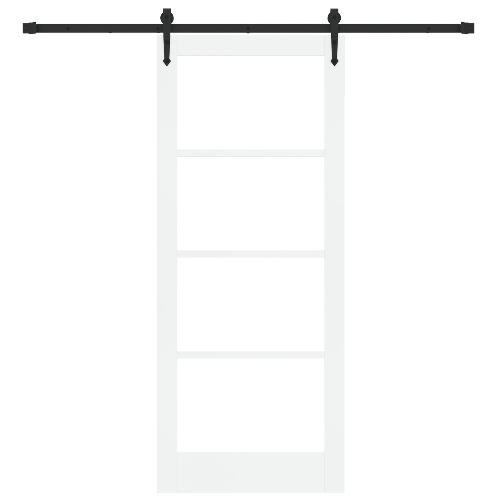 Usa glisanta cu set de accesorii alb 83x202 cm din lemn masiv de pin — imaginea 4