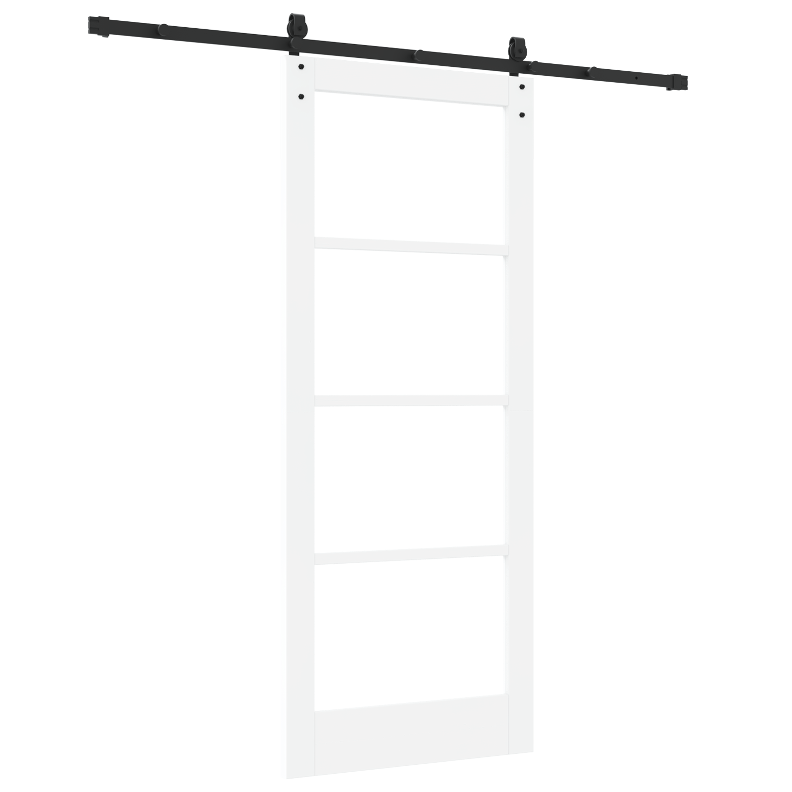 Usa glisanta cu set de accesorii alb 83x202 cm din lemn masiv de pin — imaginea 6