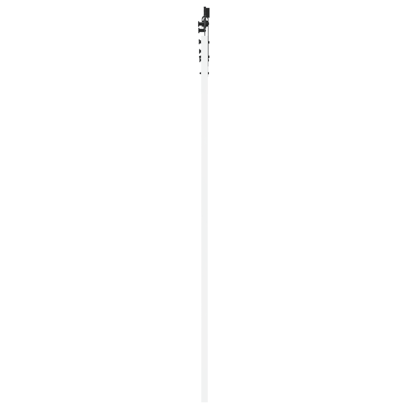 Usa Glisanta cu Set de Fittings Alb 83x211 cm Lemn Masiv de Pin — imaginea 5