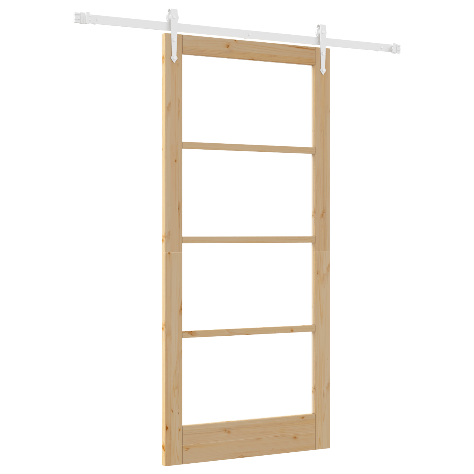 Set usa glisanta cu furnituri 93x202 cm Lemn masiv de pin — imaginea 2
