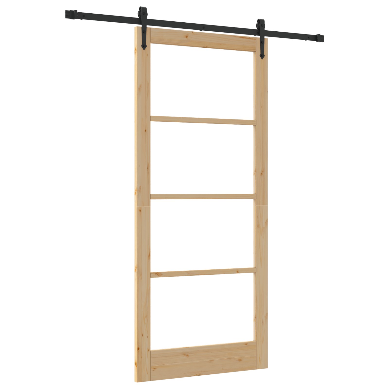 Usa glisanta cu set de accesorii 93x211 cm din lemn masiv de pin — imaginea 2