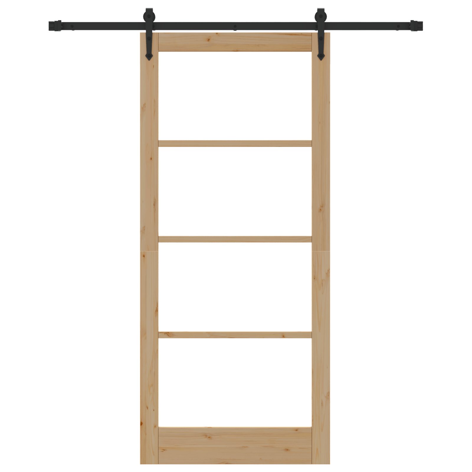 Usa glisanta cu set de accesorii 93x211 cm din lemn masiv de pin — imaginea 4