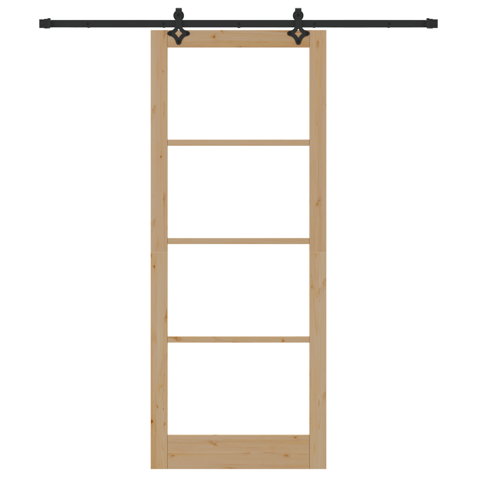 Usa glisanta cu set hardware 93x232 cm din lemn solid de pin — imaginea 4